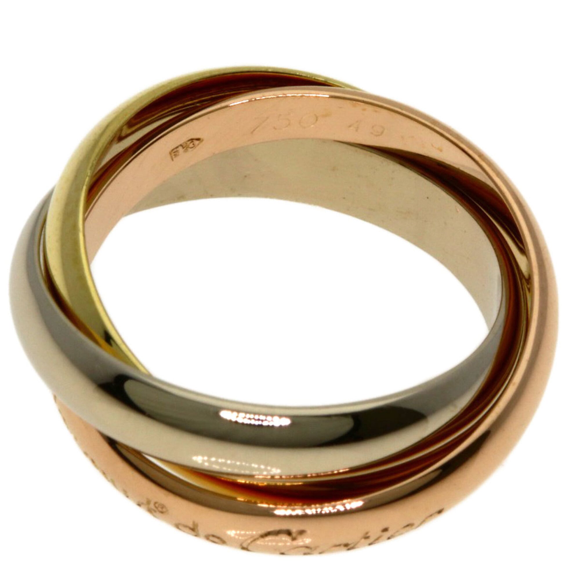 Cartier Trinity Yellow Gold (18K) Pink Gold (18K) White Gold (18K) Band Ring (Pre-Owned)