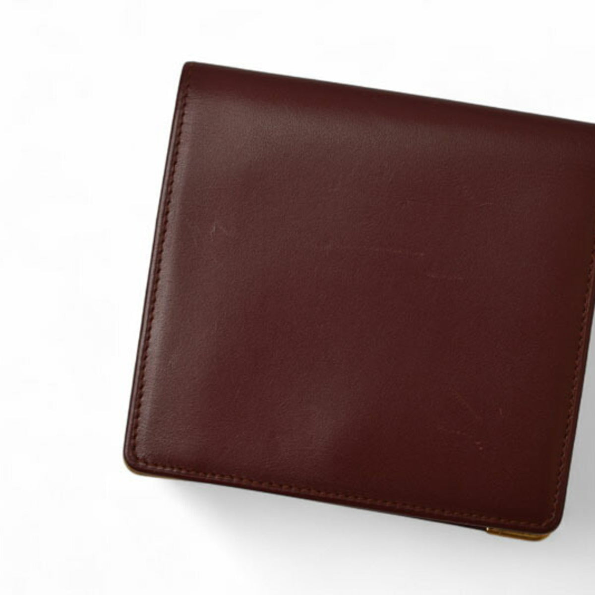 Cartier Bordeaux Leather Wallet (Bi-Fold) (Pre-Owned)