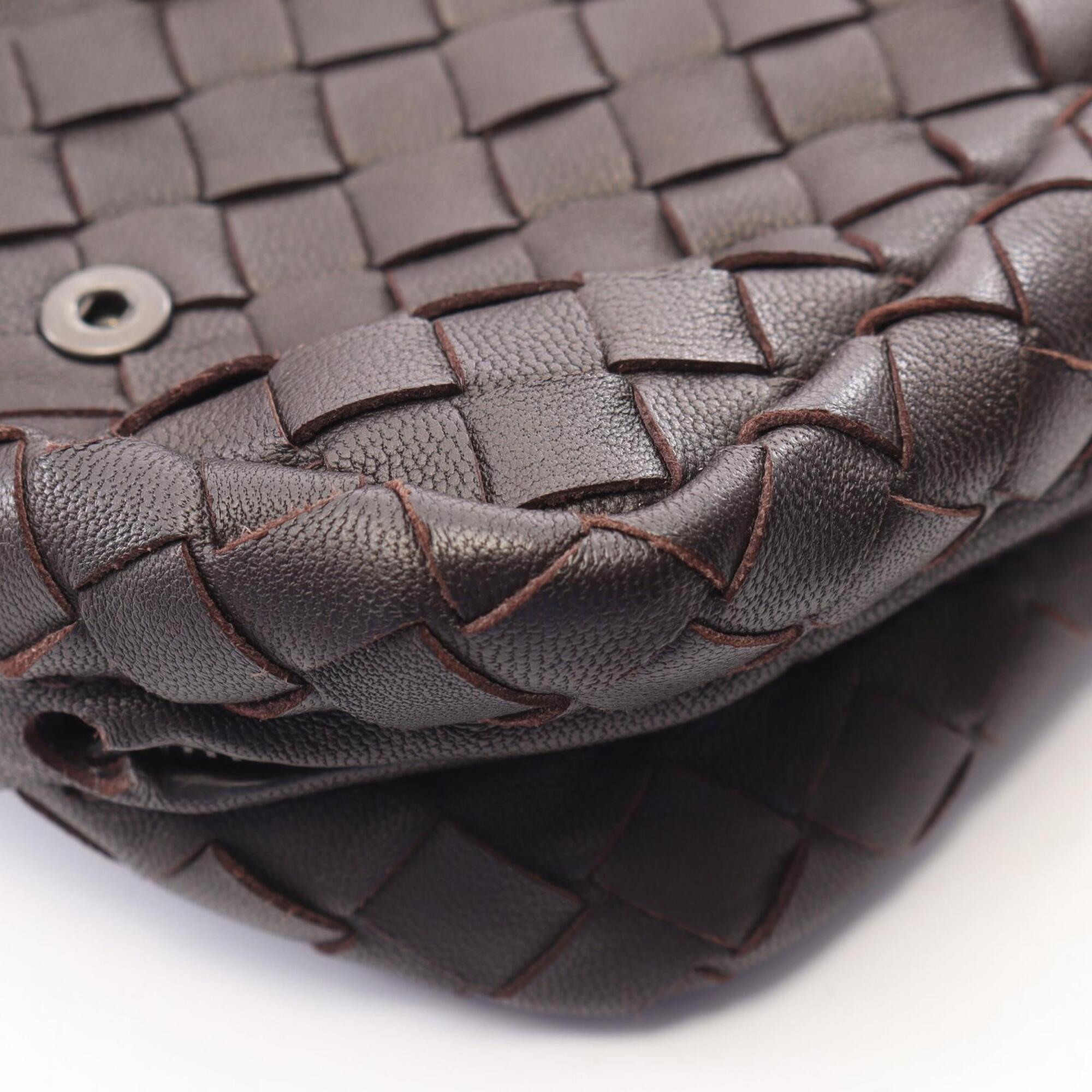 Bottega Veneta Brown Intrecciato Handbag Shoulder Bag (Pre-Owned)