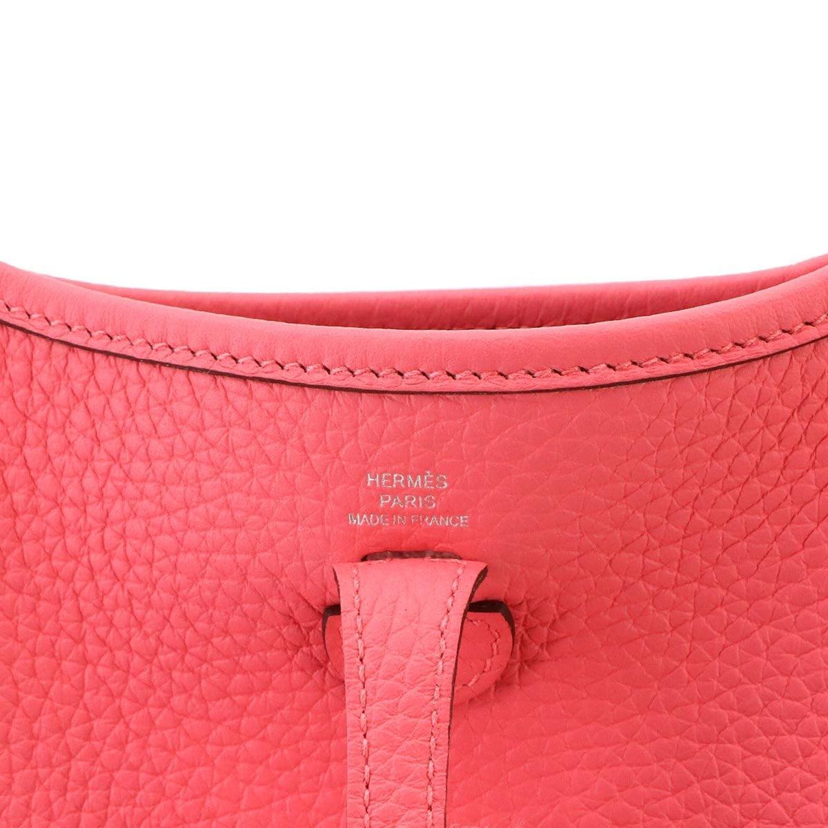 Hermes Rose Azalee Taurillon Clemence Leather Shoulder Bag (Pre-Owned)