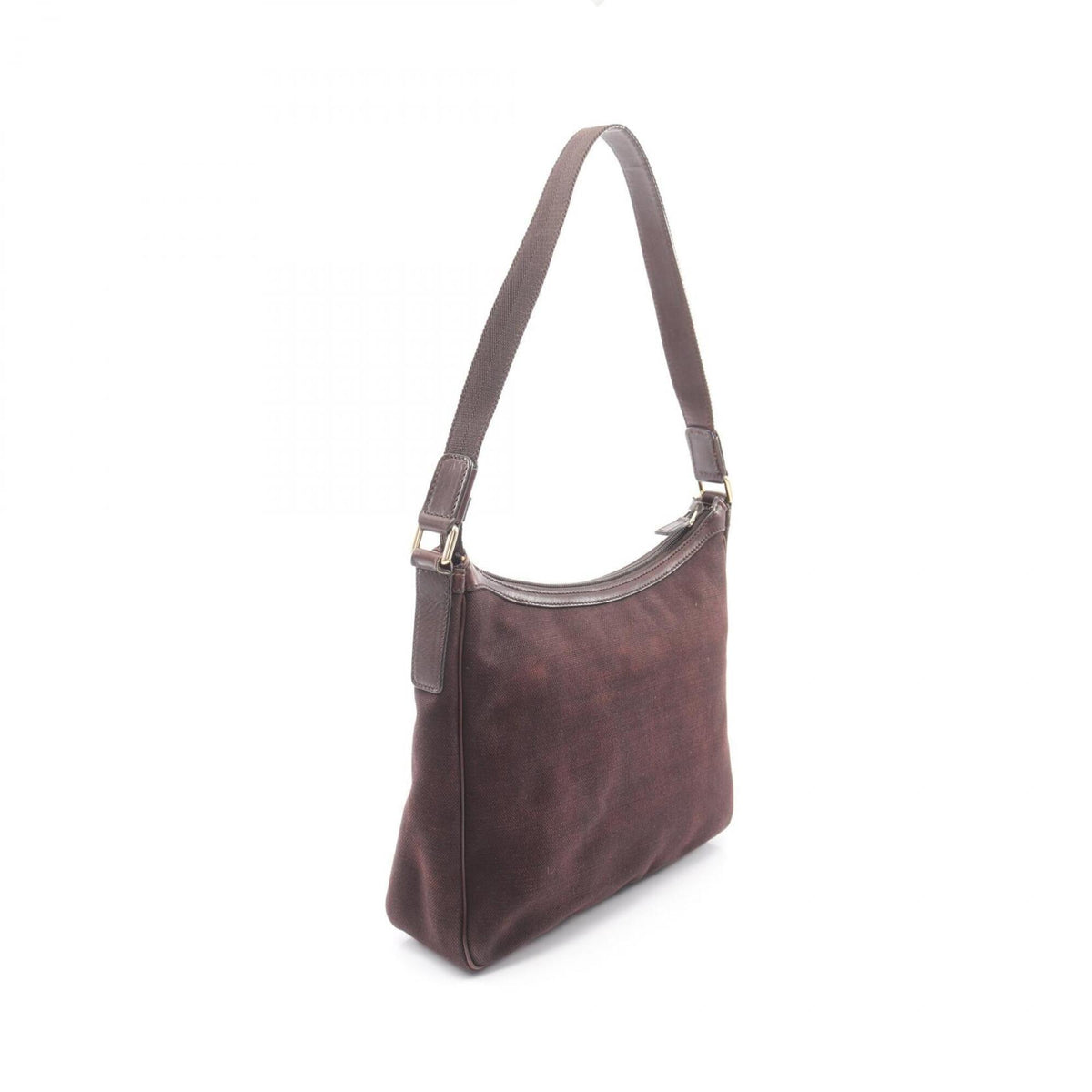 Gucci Brown Canvas Leather Handbag Shoulder Bag (Pre-Owned)