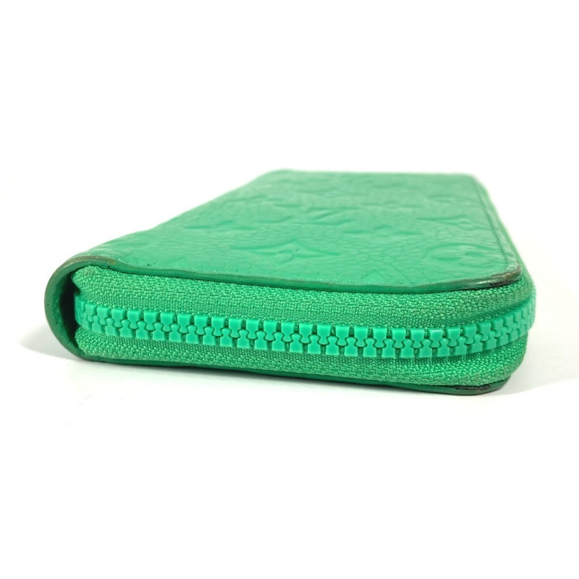 Louis Vuitton Green Leather Long Wallet (Bi-Fold) (Pre-Owned)