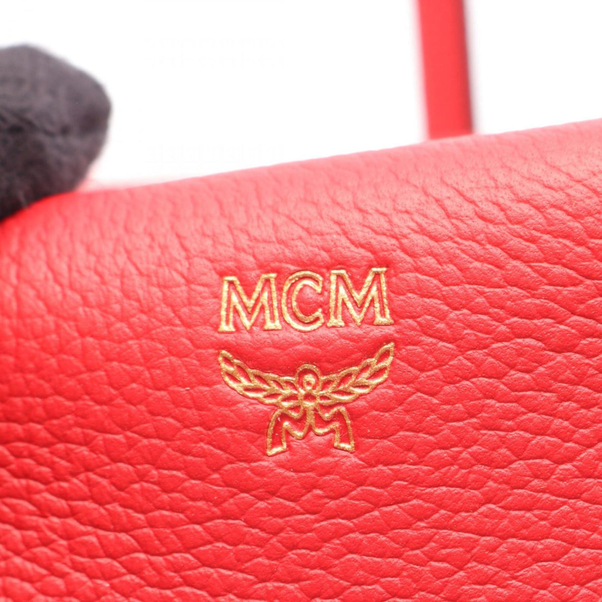 Mcm Red Color Leather Handbag (Pre-Owned)