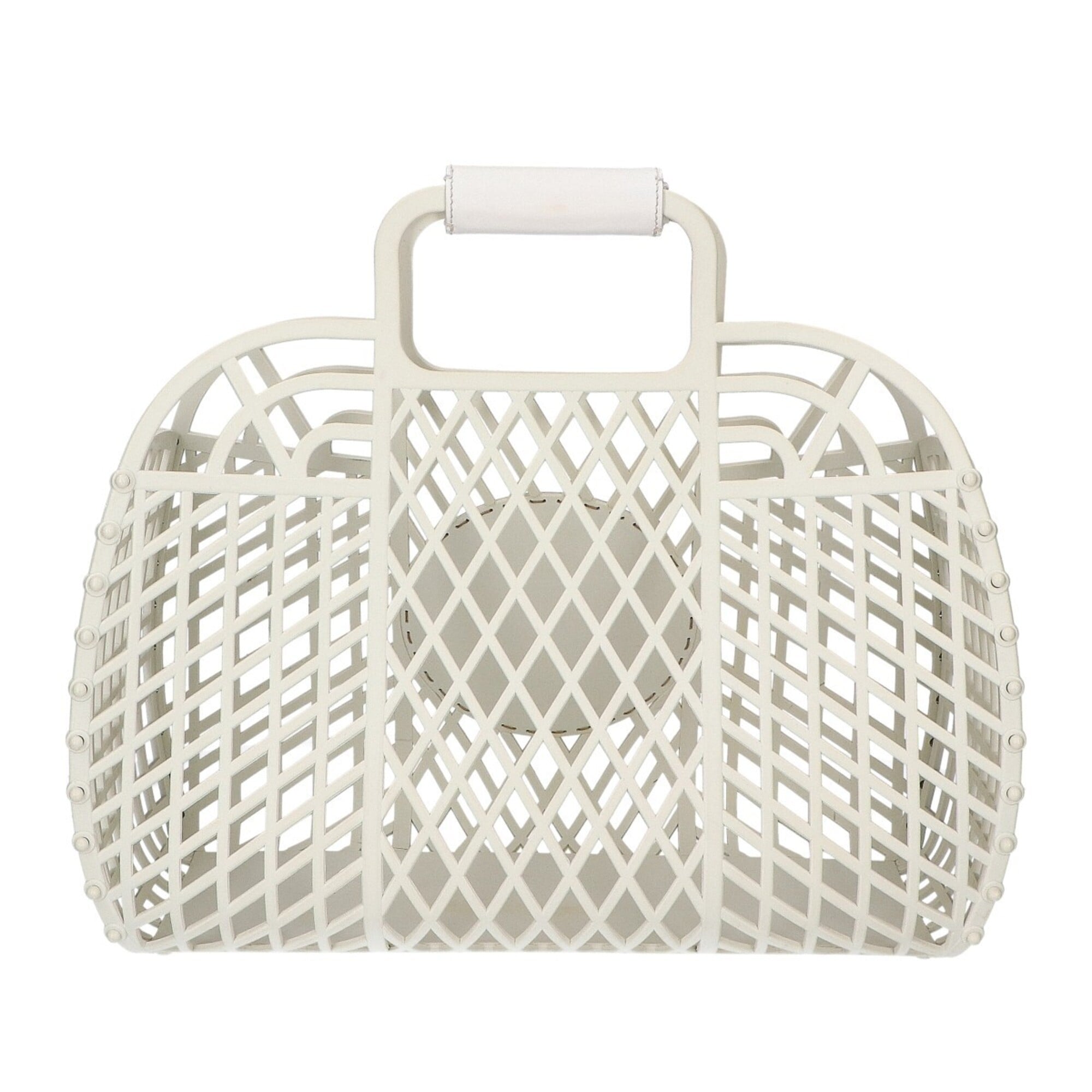 Fendi White Plastic Basket Handbag (Pre-Owned)