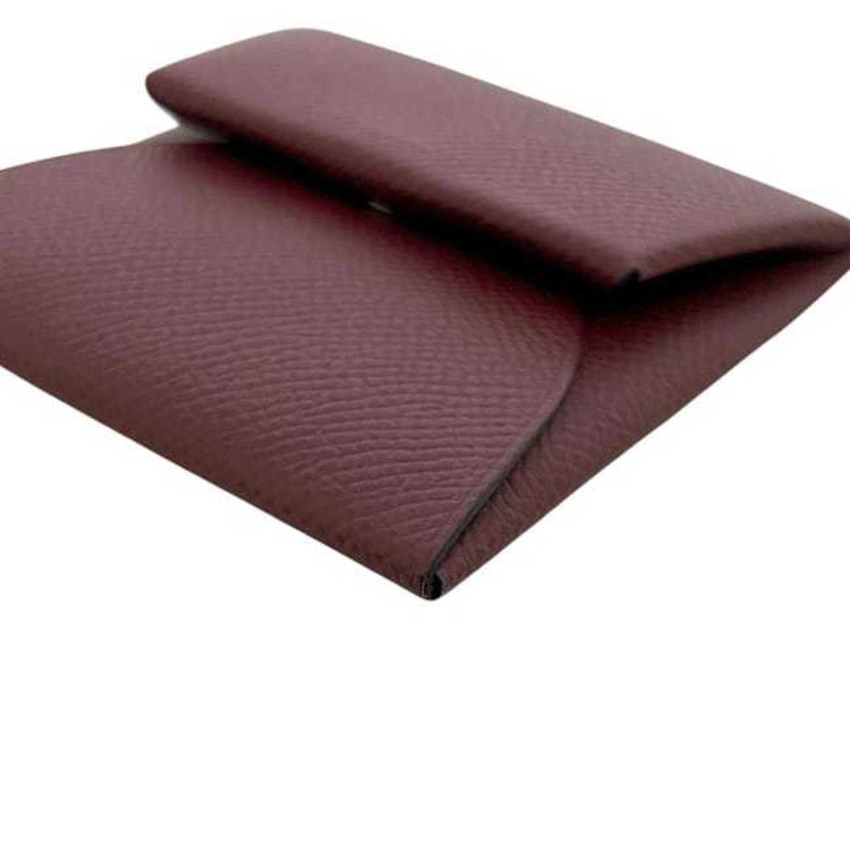 Hermes Bordeaux Epsom Leather Coin Purse/Coin Case (Pre-Owned)
