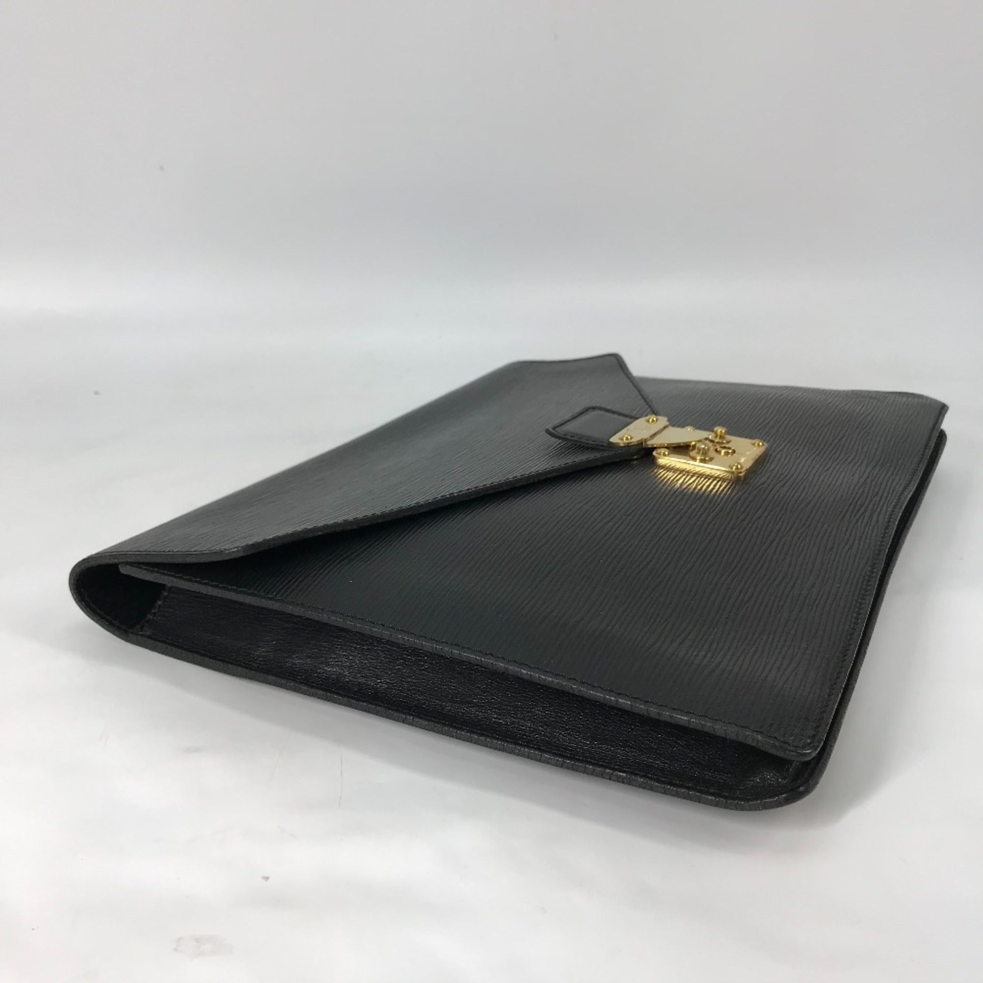 Louis Vuitton Epi Black Galle Noir Epi Leather Clutch Bag (Pre-Owned)