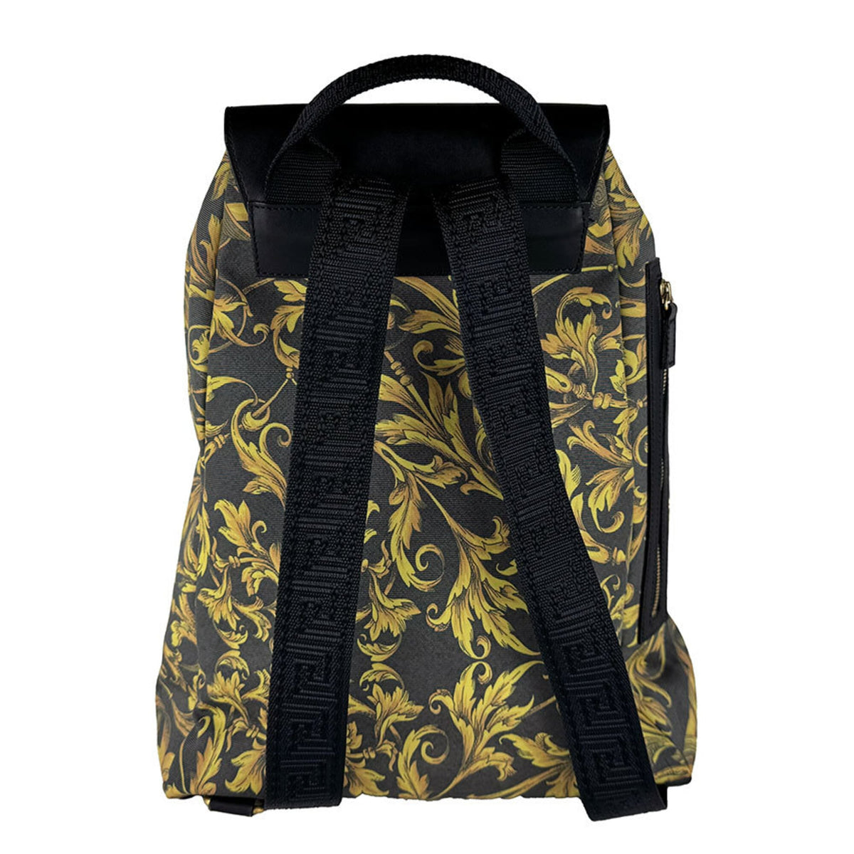 Versace Black Gold Pvc Backpack (Pre-Owned)