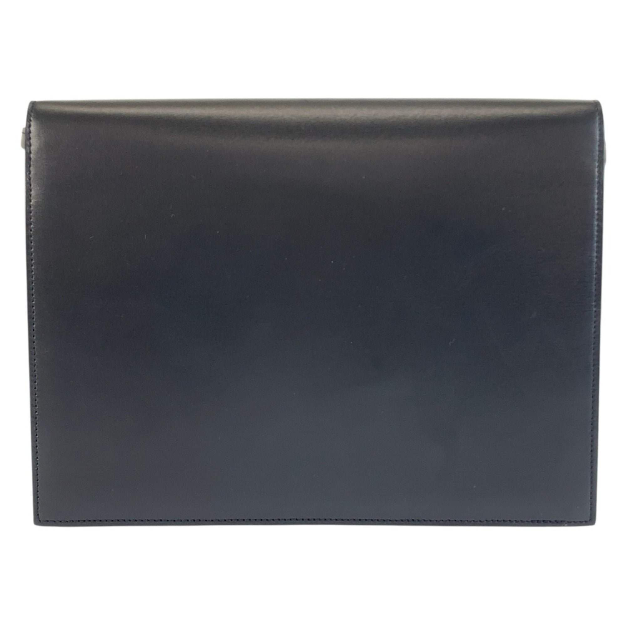 Christian Dior Navy Leather Pochette Shoulder Bag (Pre-Owned)