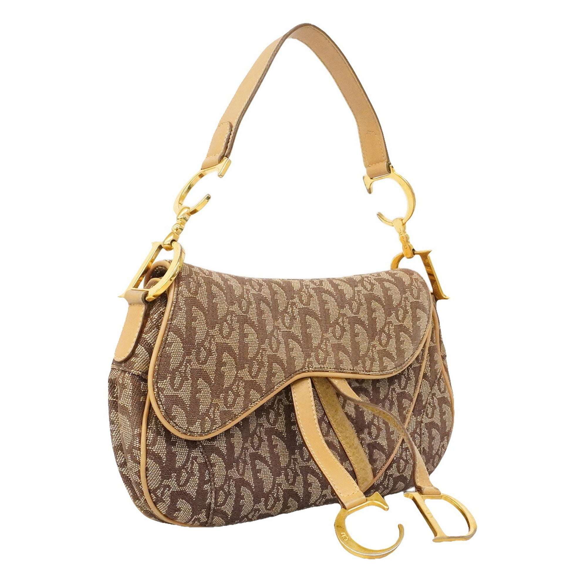 Christian Dior Brown Canvas Handbag (Pre-Owned)