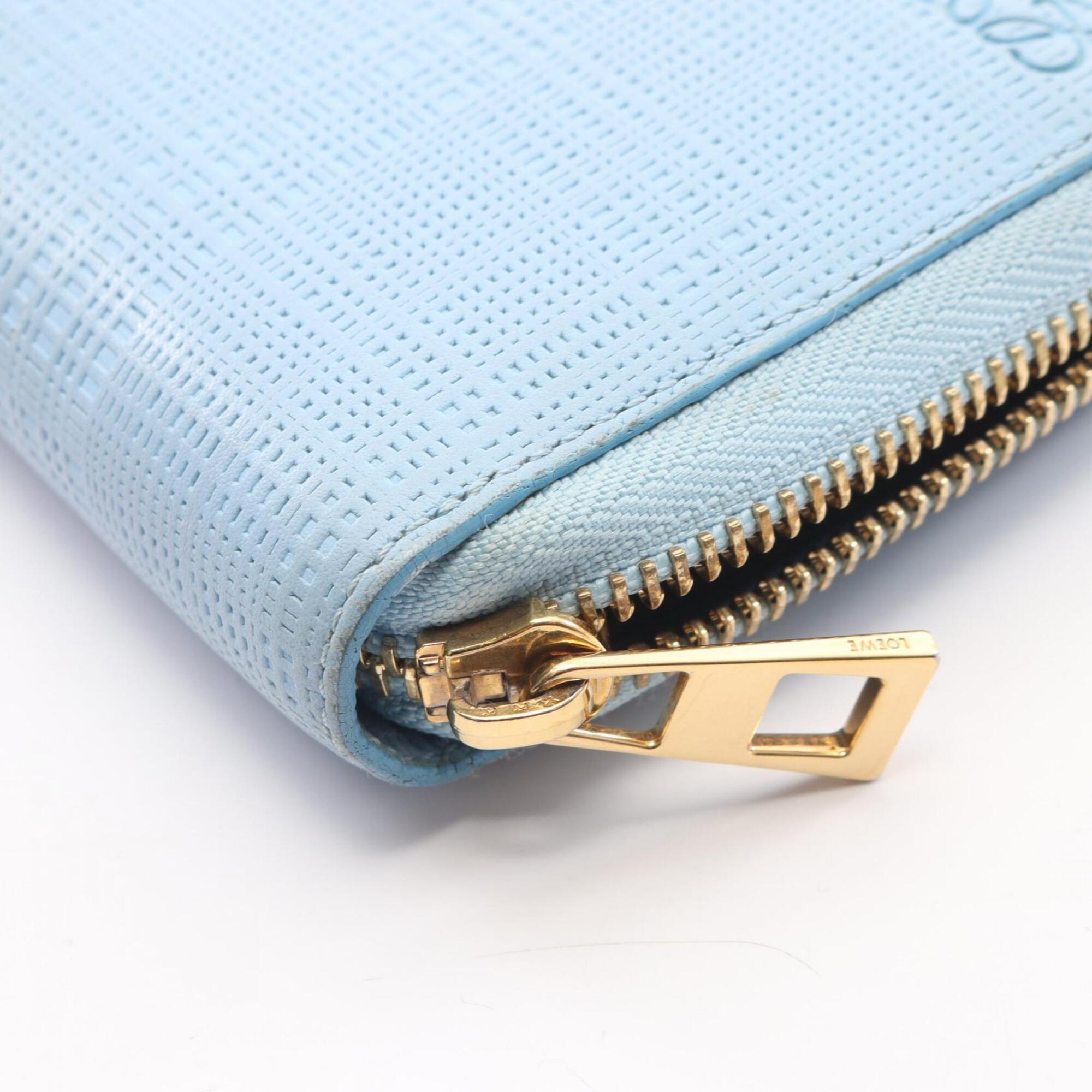 Loewe Blue Leather Long Wallet (Bi-Fold) (Pre-Owned)