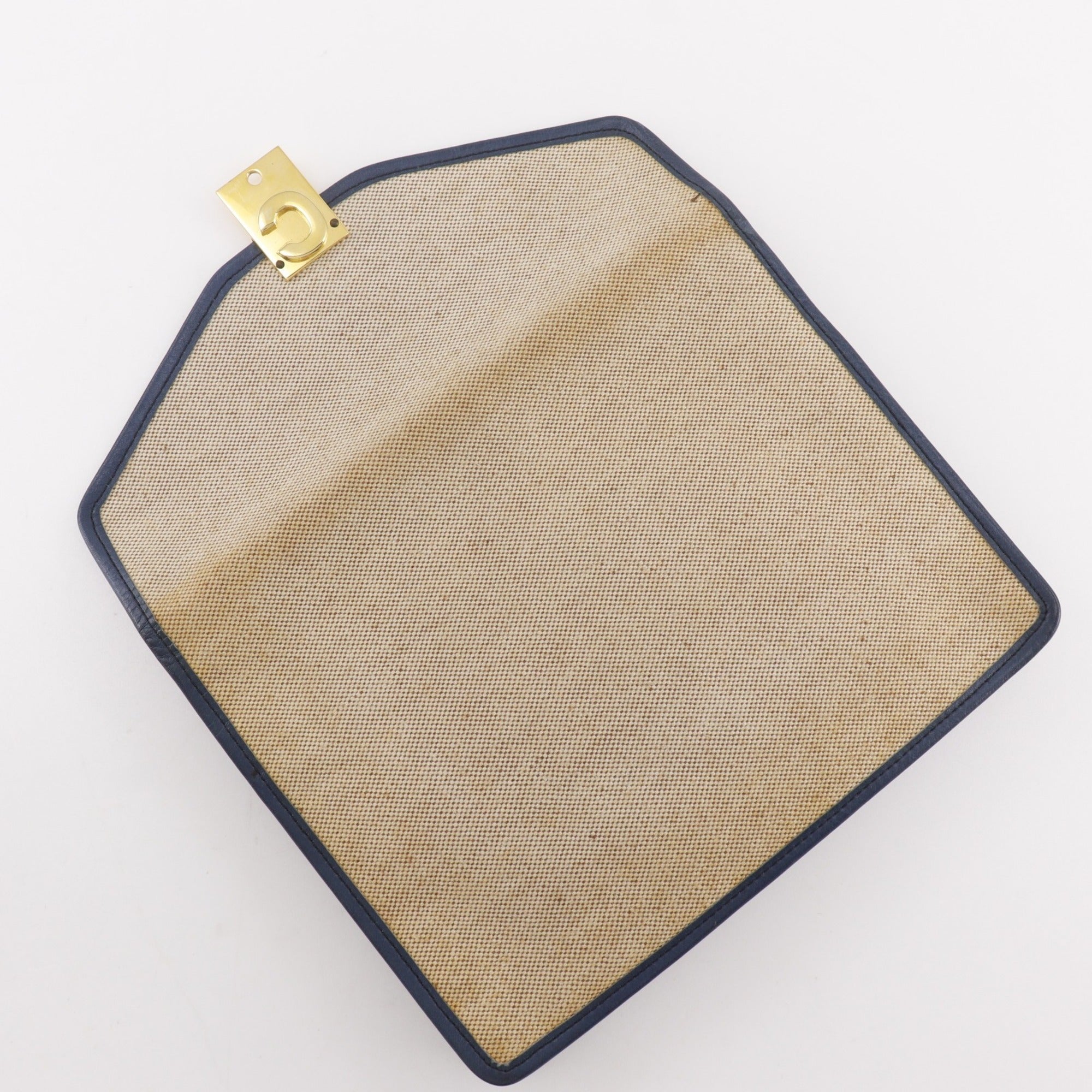 Celine Beige Canvas Clutch Bag (Pre-Owned)