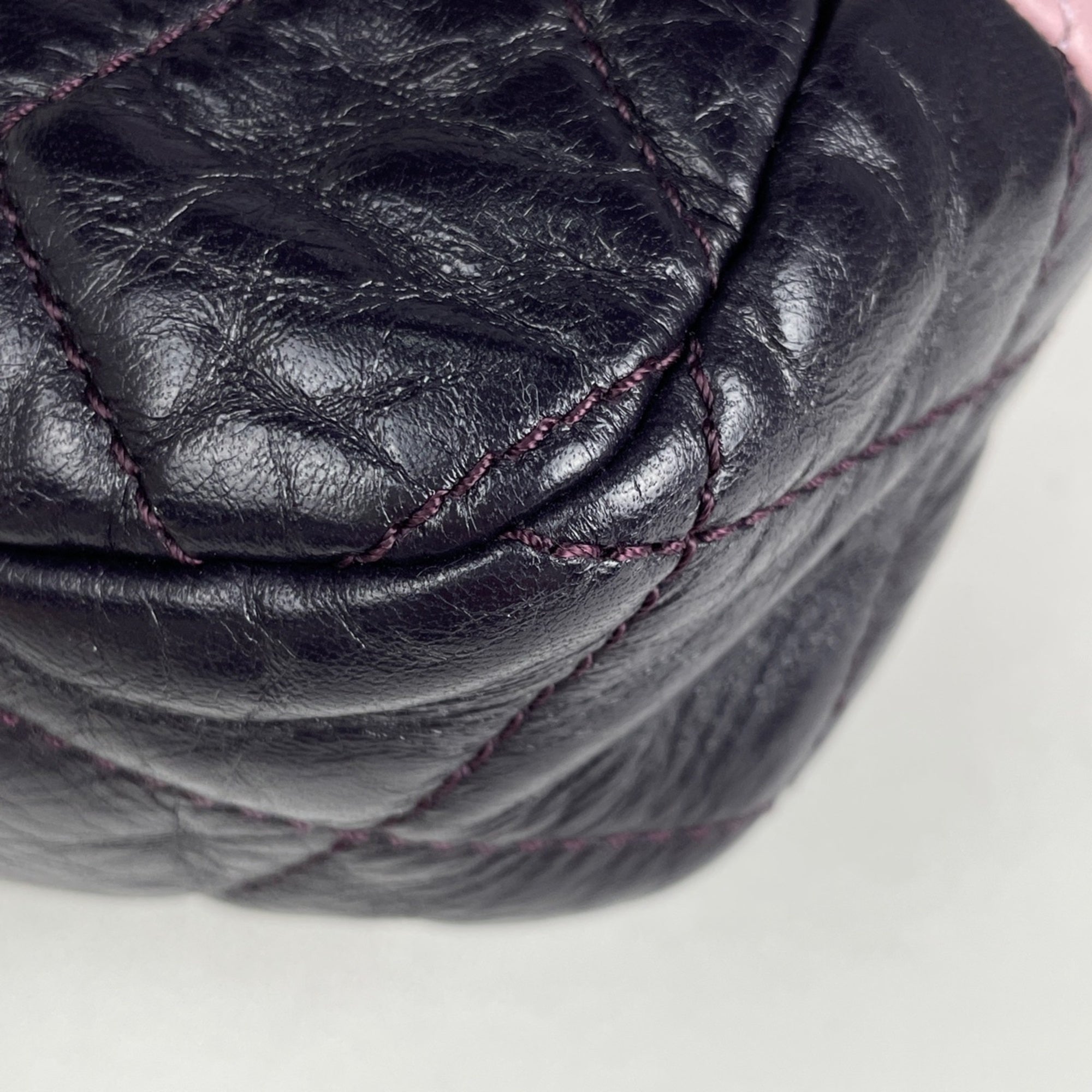Chanel Pink Purple Leather Shoulder Bag (Pre-Owned)