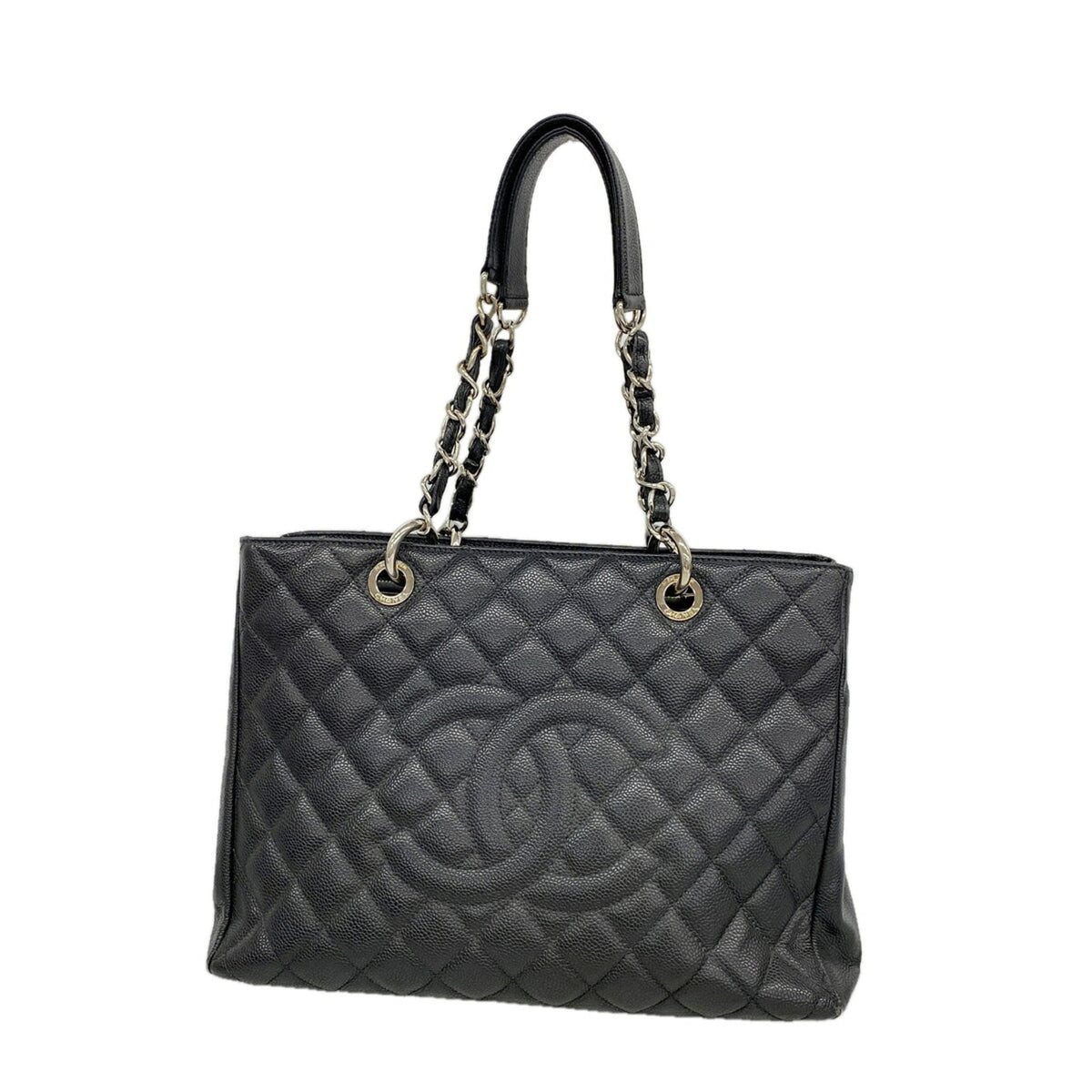 Chanel Black Grained Calfskin Tote Bag (Pre-Owned)