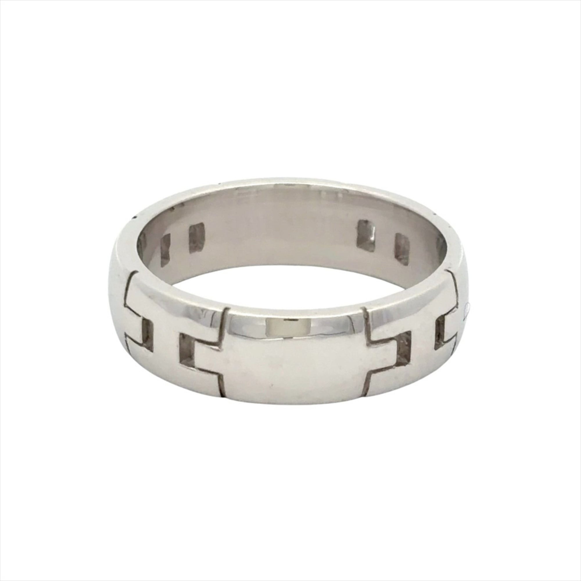 Hermes White Gold White Gold (18K) Band Ring (Pre-Owned)