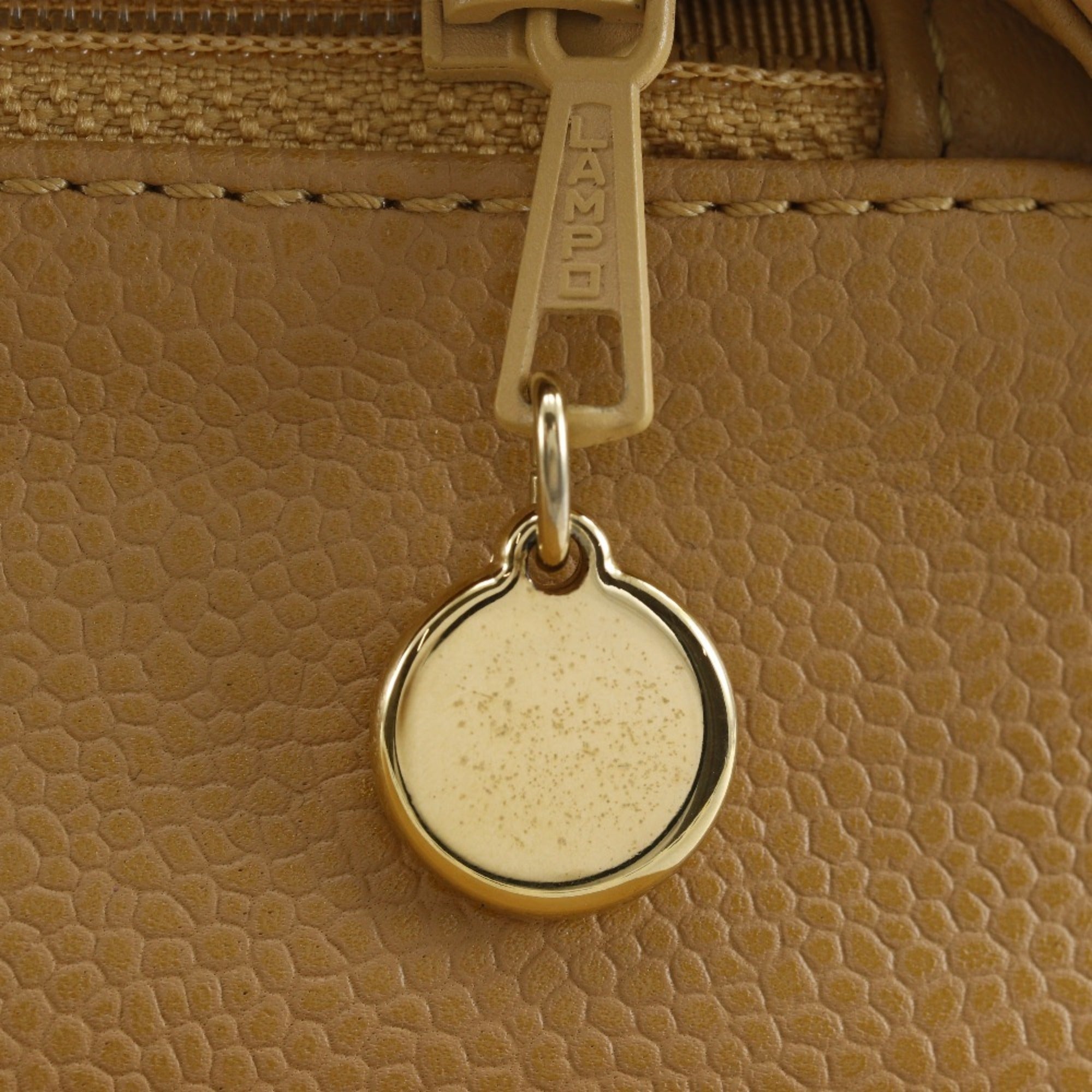 Chanel Beige Grained Calfskin Handbag (Pre-Owned)