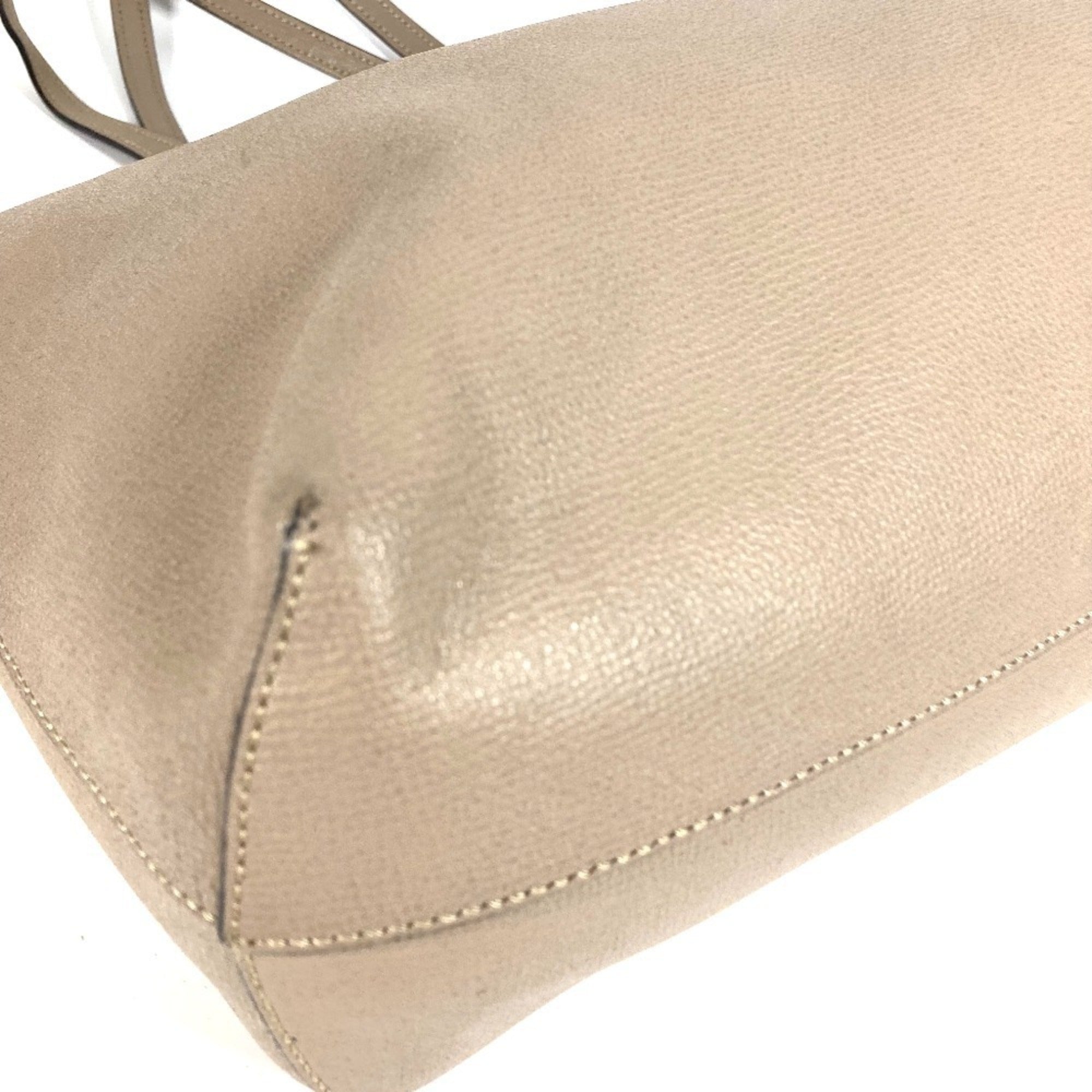 Fendi Beige Leather Handbag Shoulder Bag Tote Bag (Pre-Owned)