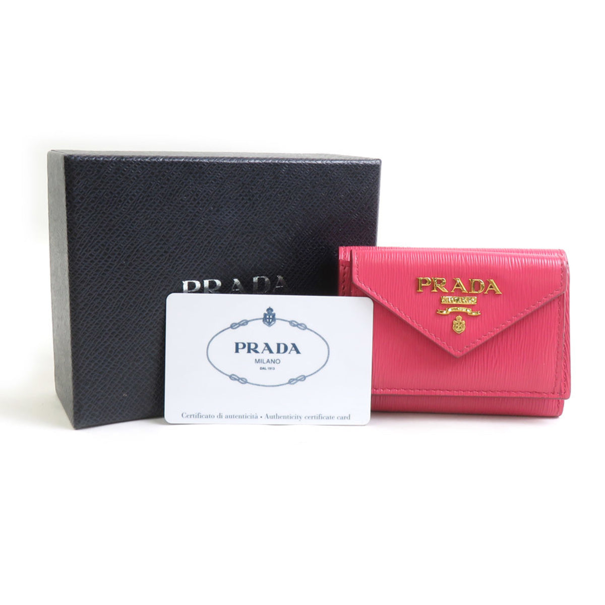 Prada Pink Leather Wallet (Tri-Fold) (Pre-Owned)