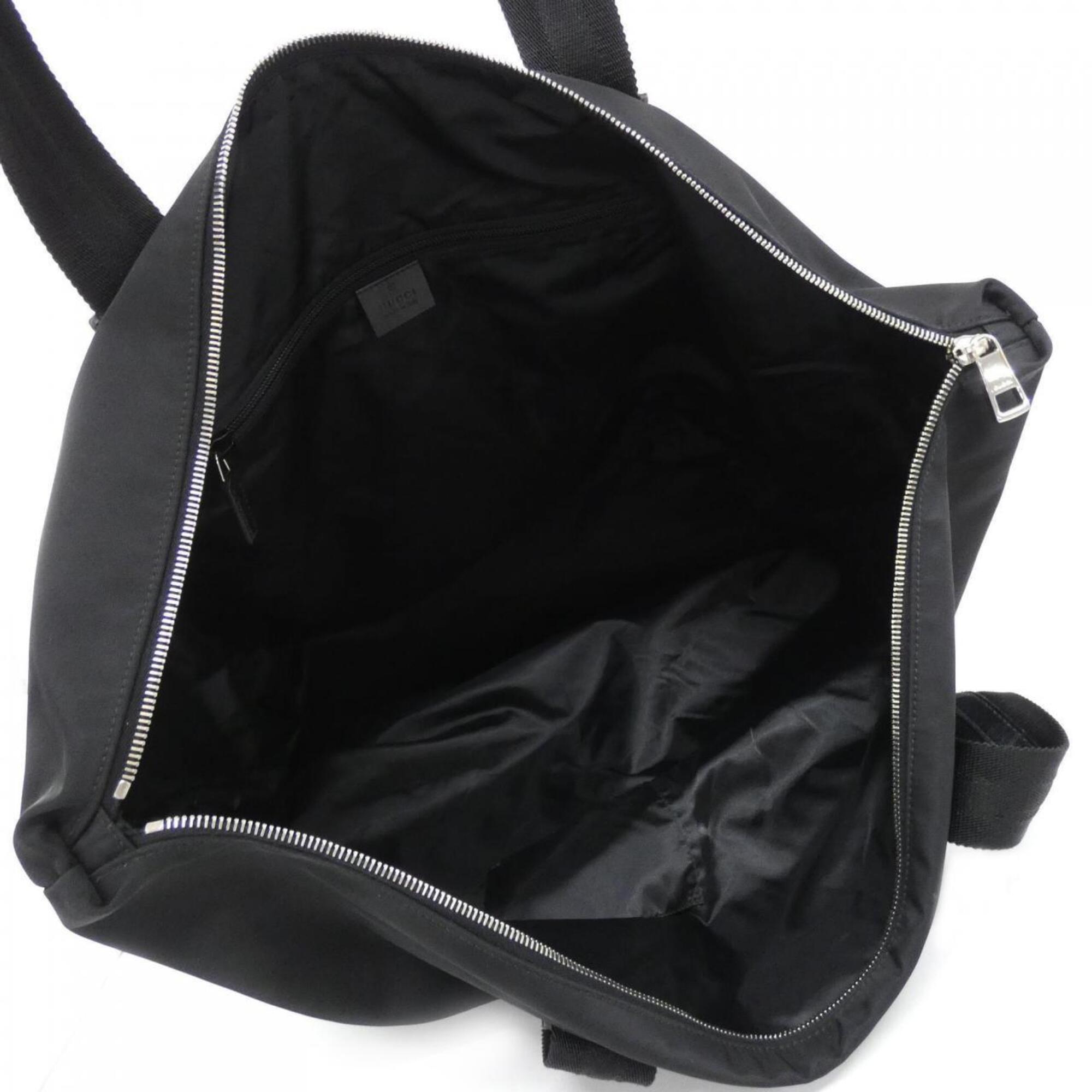 Gucci Black Gray Nylon Handbag (Pre-Owned)