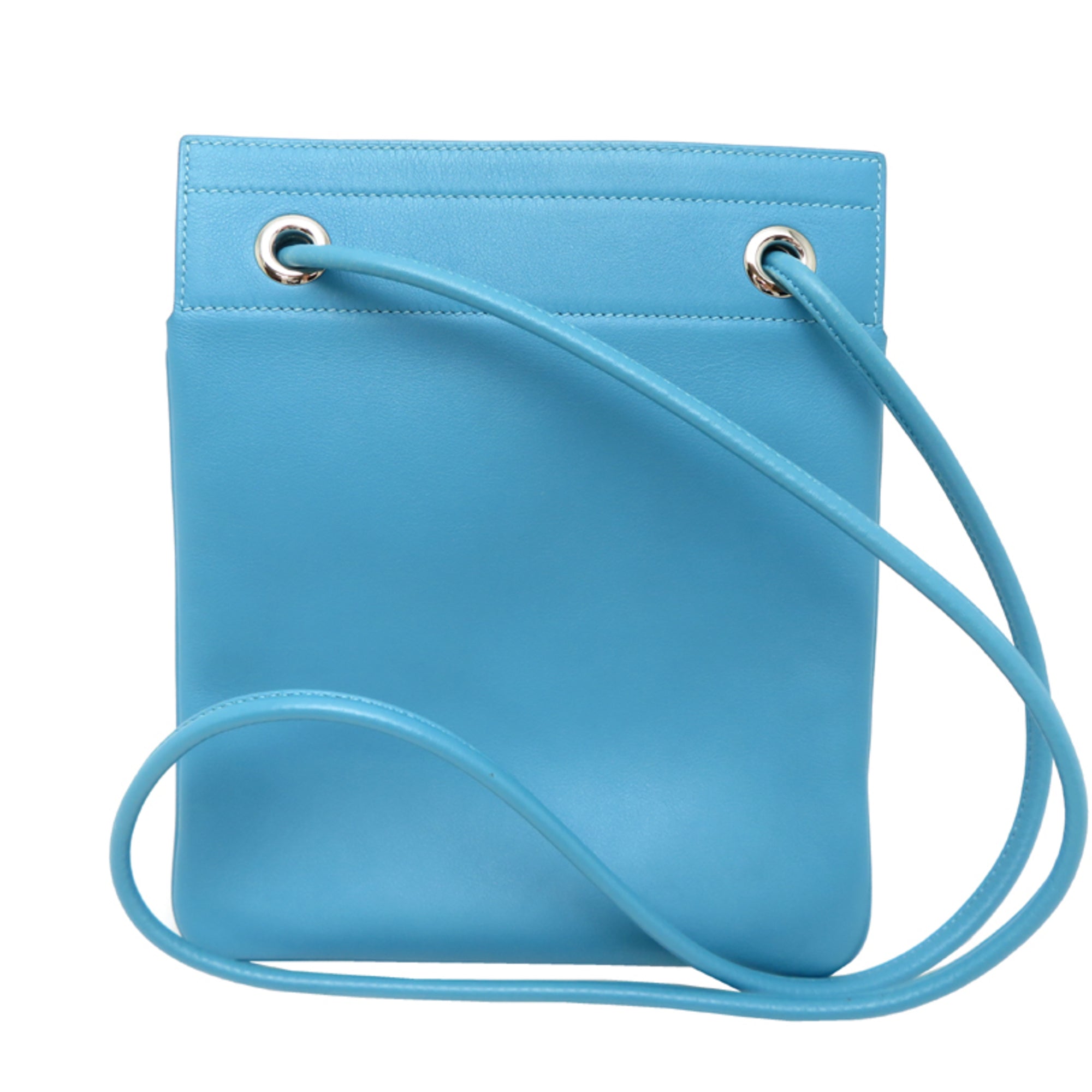 Hermes Blue Swift Leather Shoulder Bag (Pre-Owned)