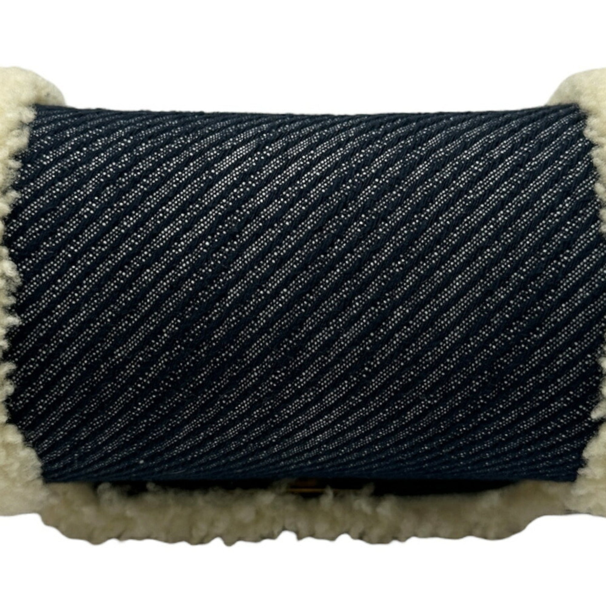 Tod's Denim Fur Shoulder Bag (Pre-Owned)