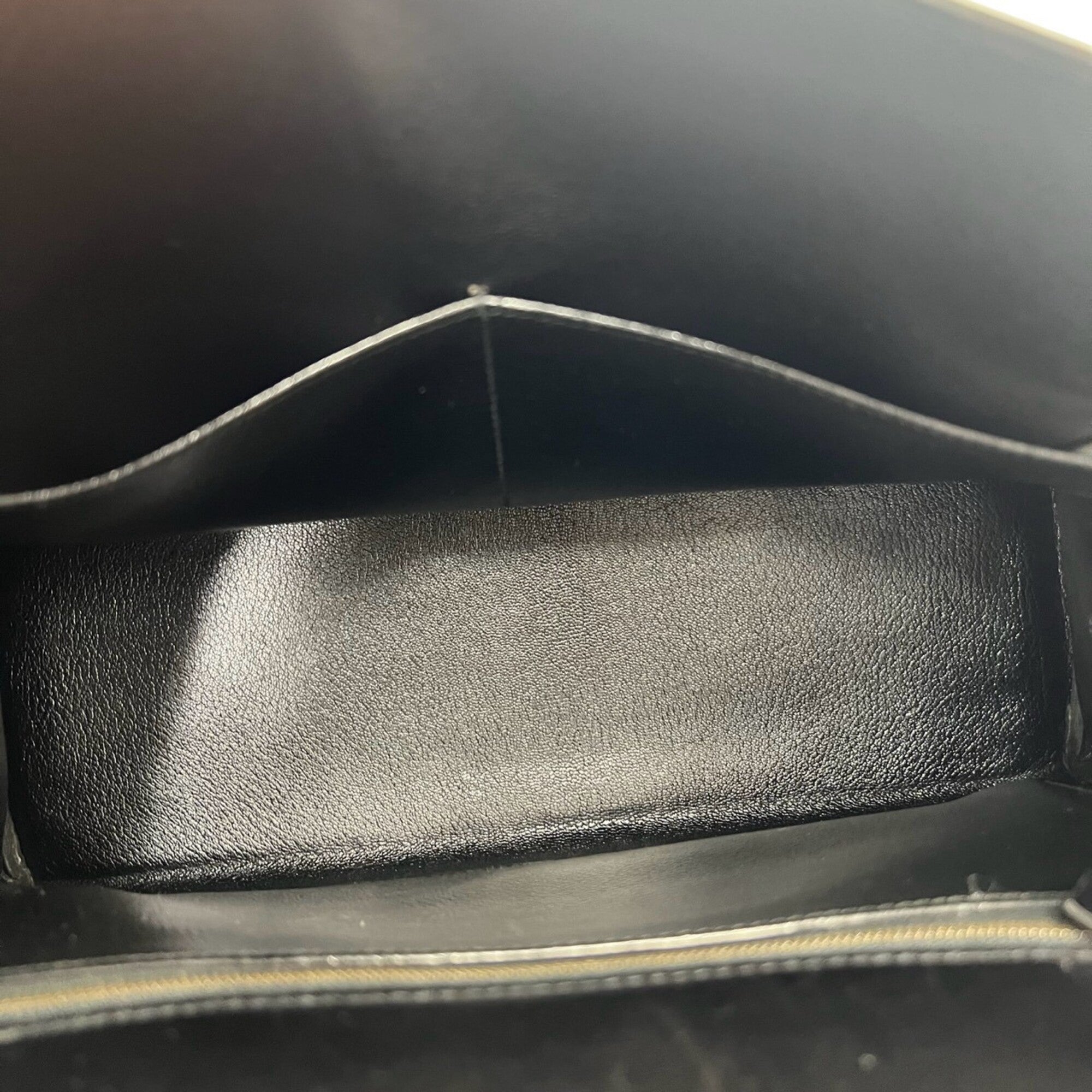 Hermes Black Box Calf Leather Handbag Shoulder Bag (Pre-Owned)