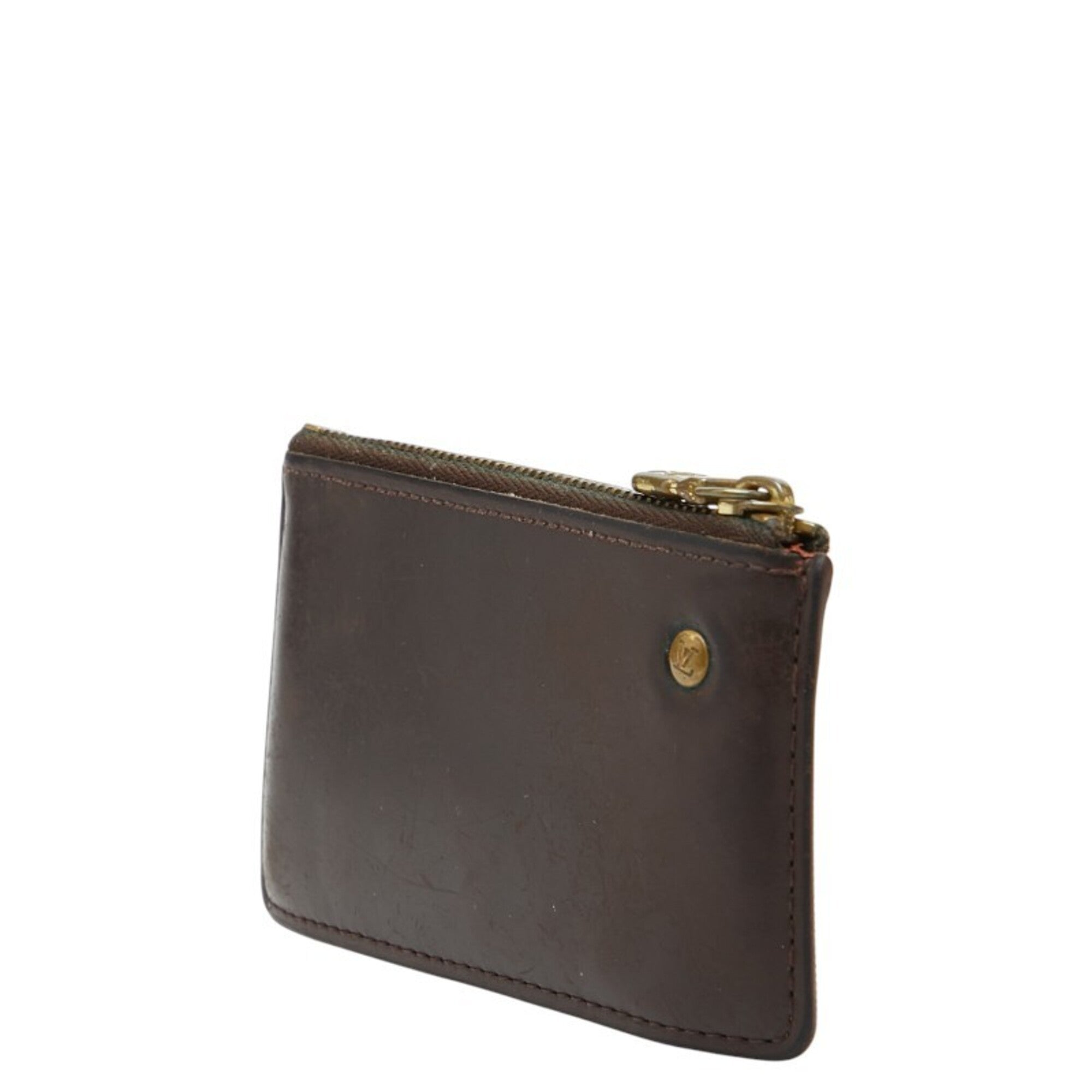 Louis Vuitton Brown Pvc Leather Coin Purse/Coin Case (Pre-Owned)