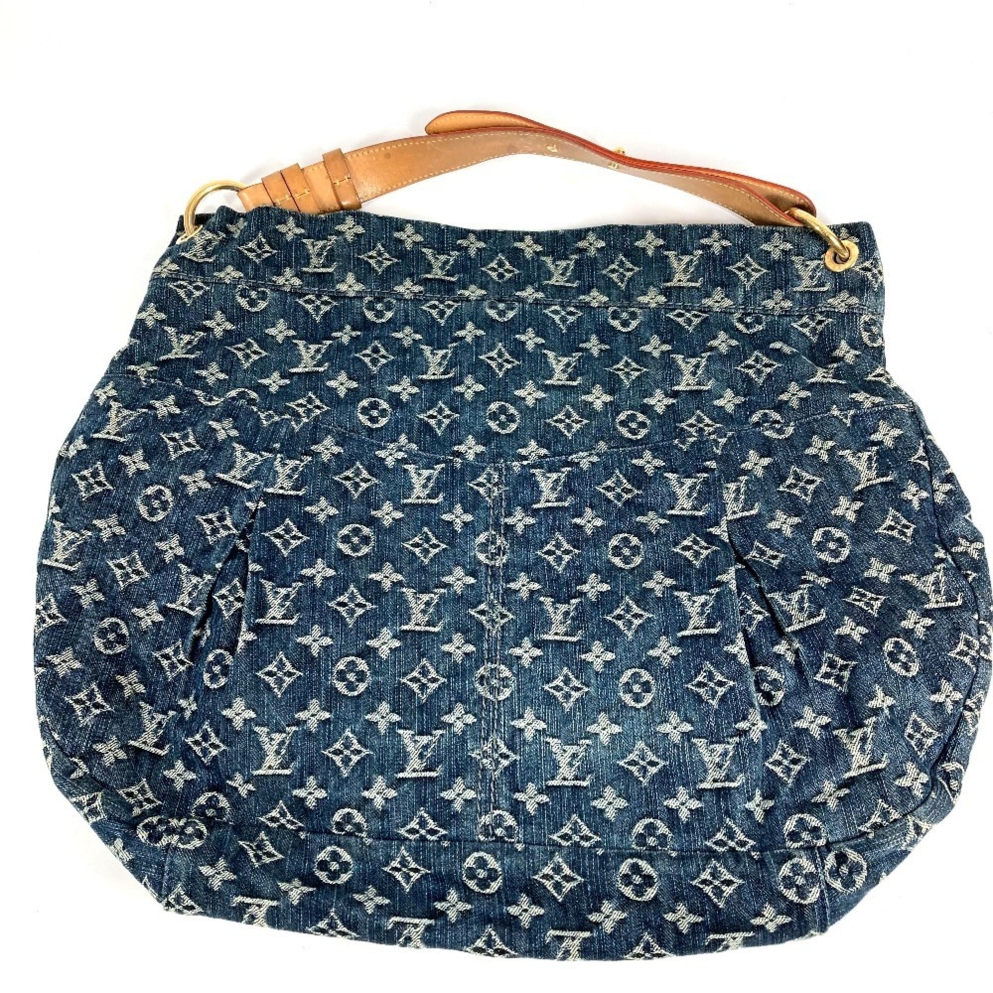 Louis Vuitton Monogram Denim Blue Monogram Denim Shoulder Bag Tote Bag (Pre-Owned)