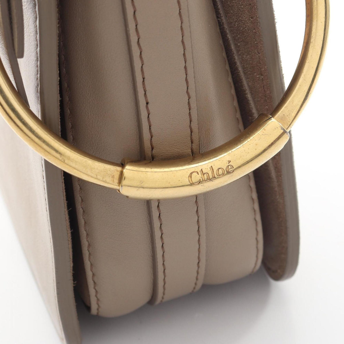 Chloé Beige Leather Suede Handbag Shoulder Bag (Pre-Owned)