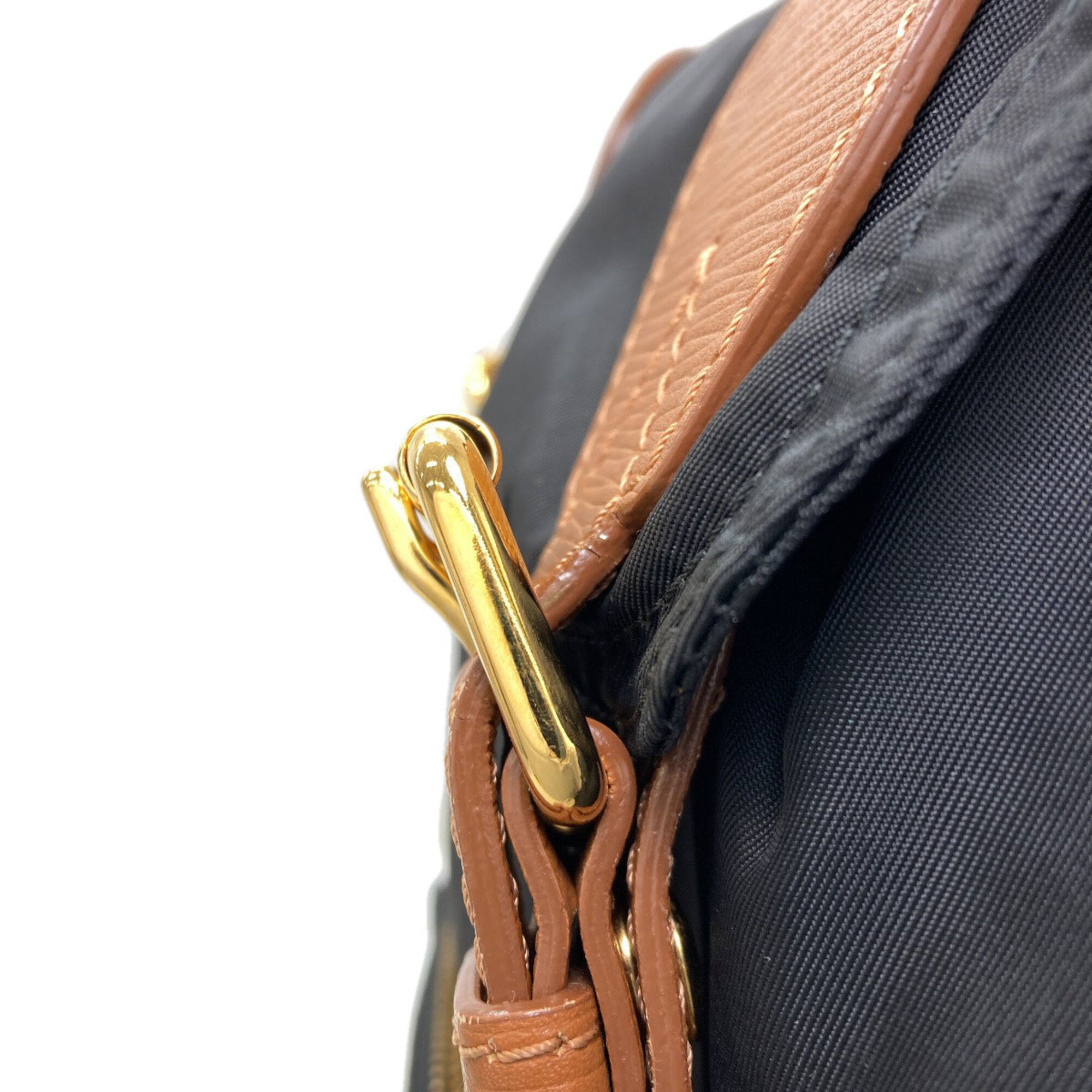 Burberry Black Brown Nylon Backpack (Pre-Owned)