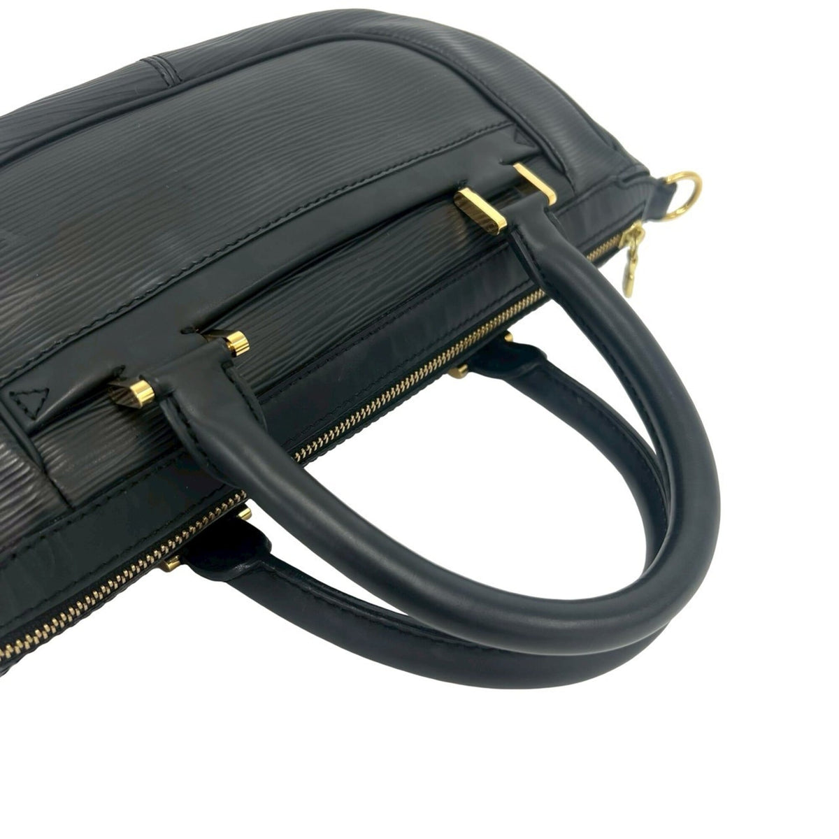 Louis Vuitton Black Leather Handbag Shoulder Bag (Pre-Owned)