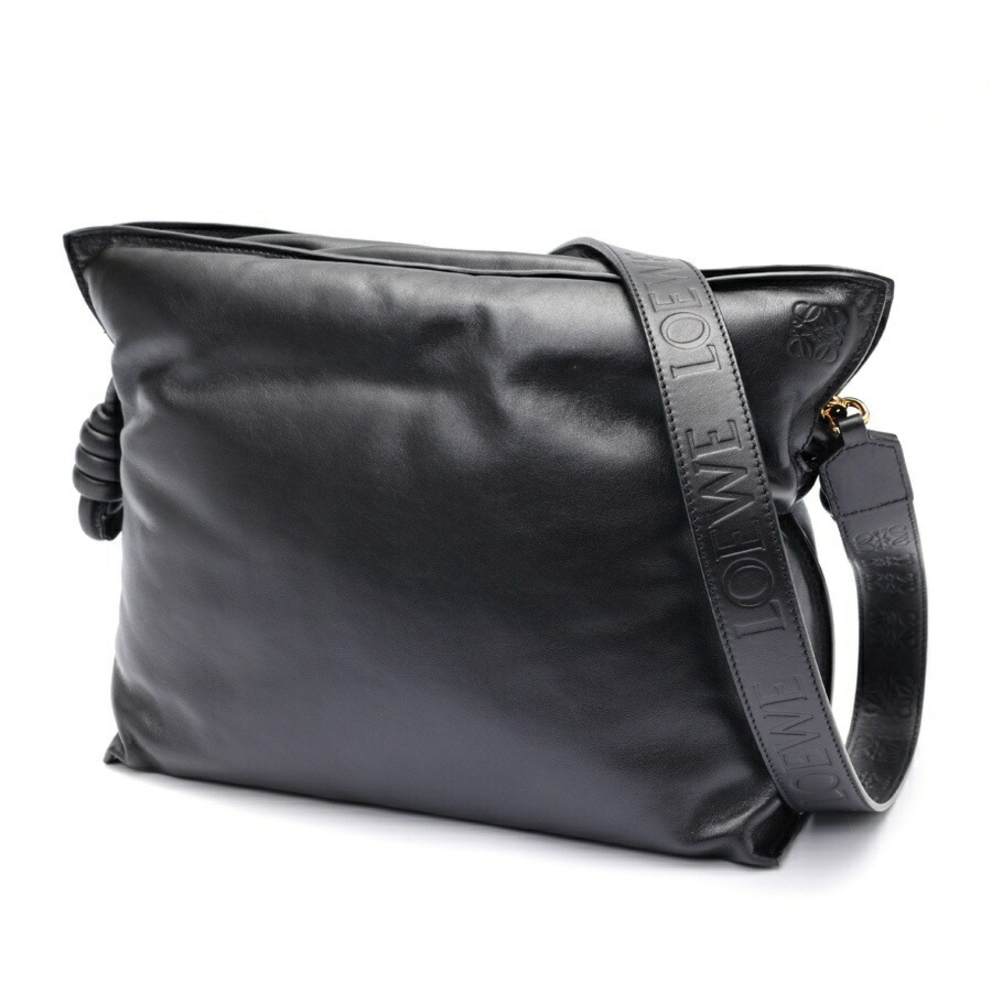 Loewe Flamenco Black Leather Shoulder Bag (Pre-Owned)
