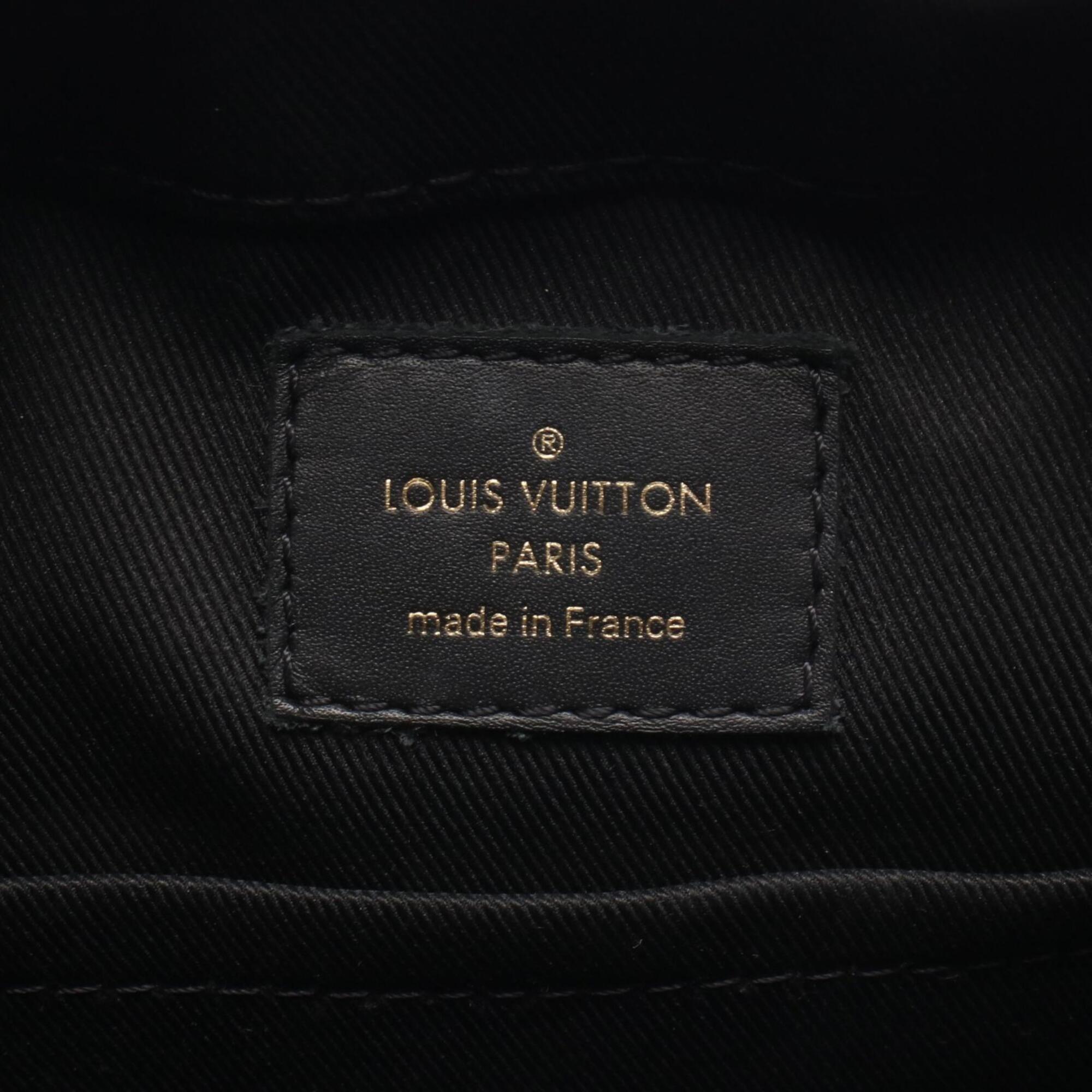 Louis Vuitton Black Brown Monogram Coated Canvas Leather Handbag Shoulder Bag (Pre-Owned)