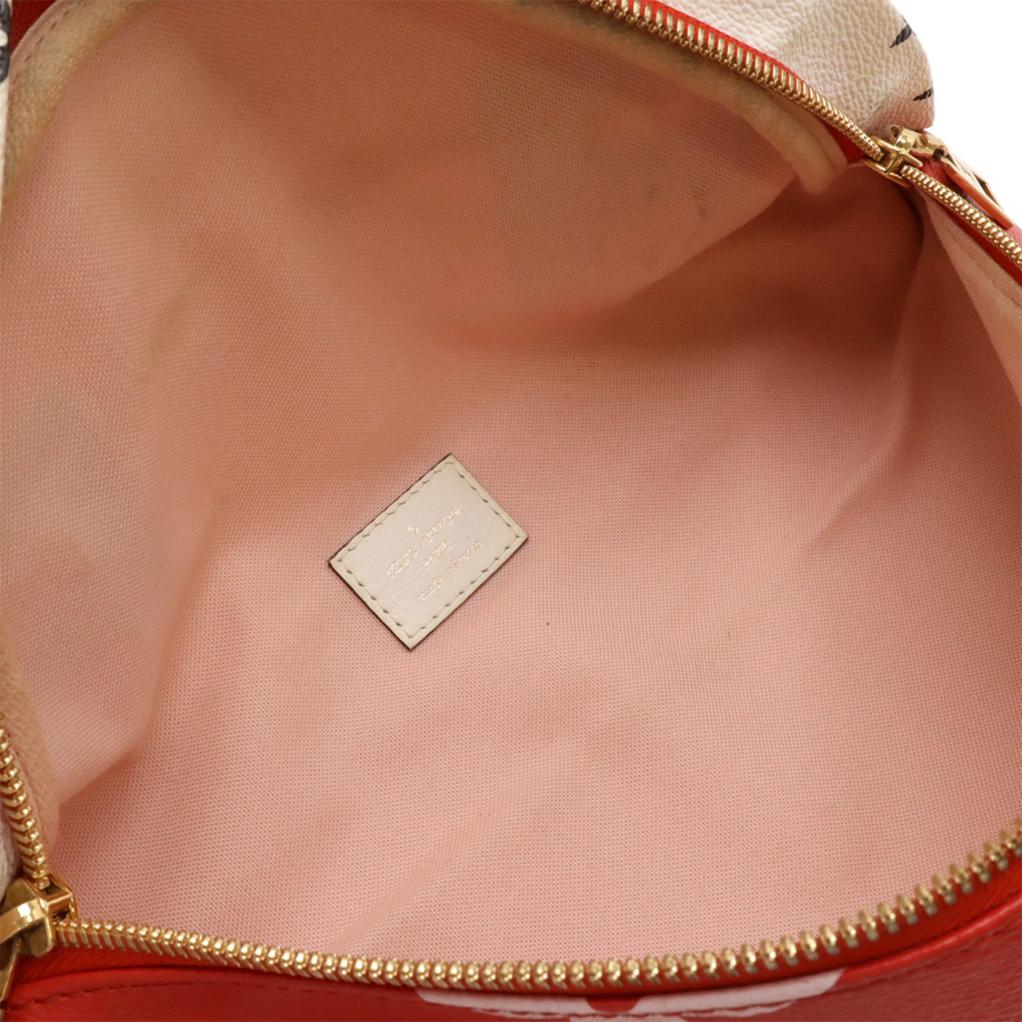 Louis Vuitton Pink Red Color Rouge White Pvc Coated Canvas Leather Fanny Pack (Pre-Owned)
