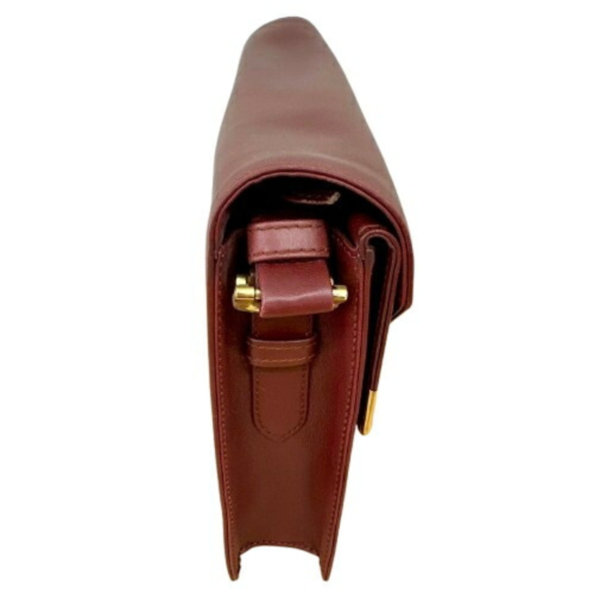 Cartier Must Bordeaux Leather Shoulder Bag (Pre-Owned)