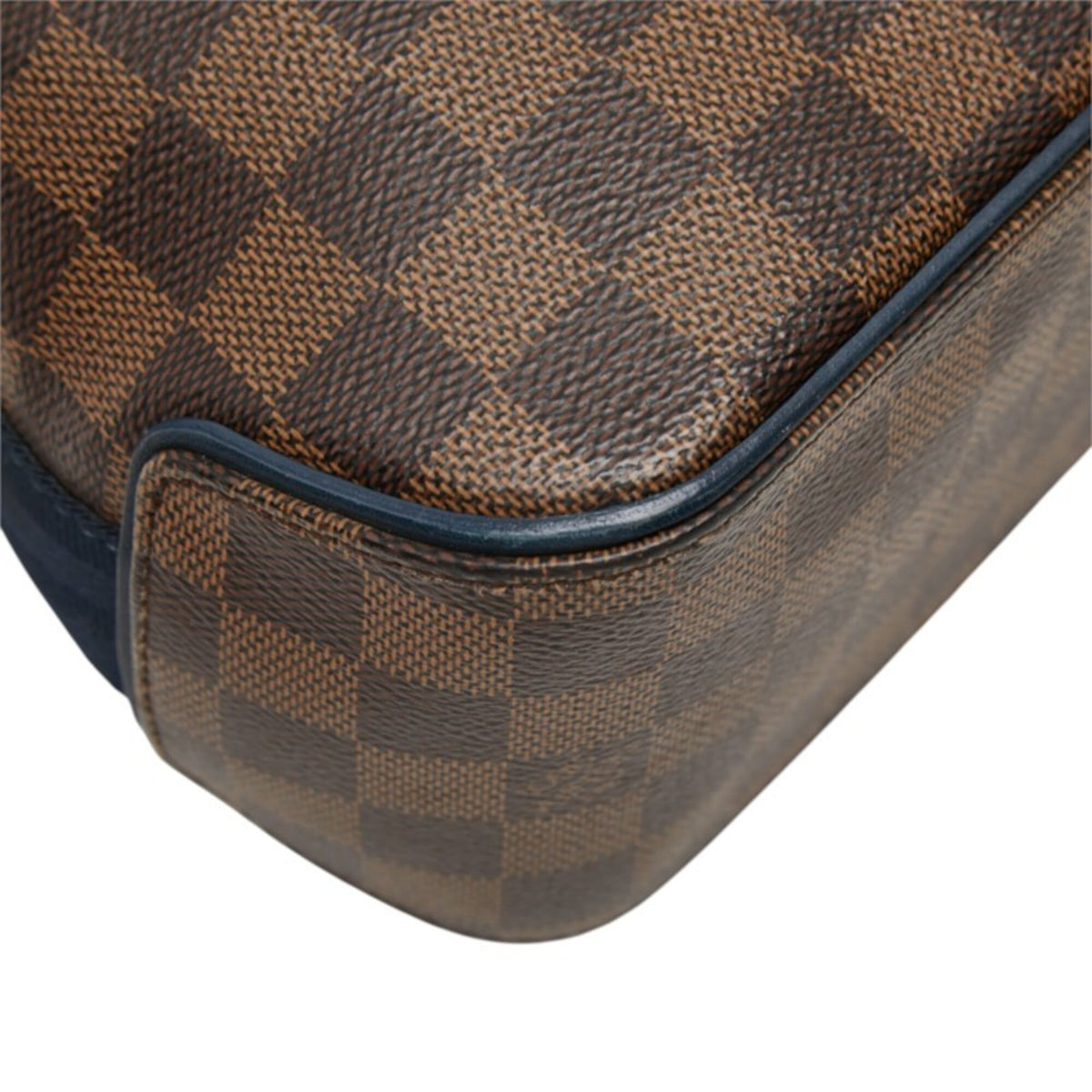 Louis Vuitton Damier Brown Navy Pvc Leather Tote Bag (Pre-Owned)