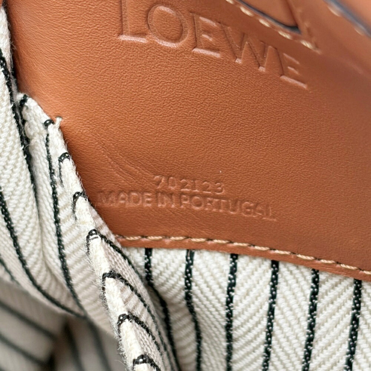 Loewe Black Canvas Leather Shoulder Bag Tote Bag (Pre-Owned)
