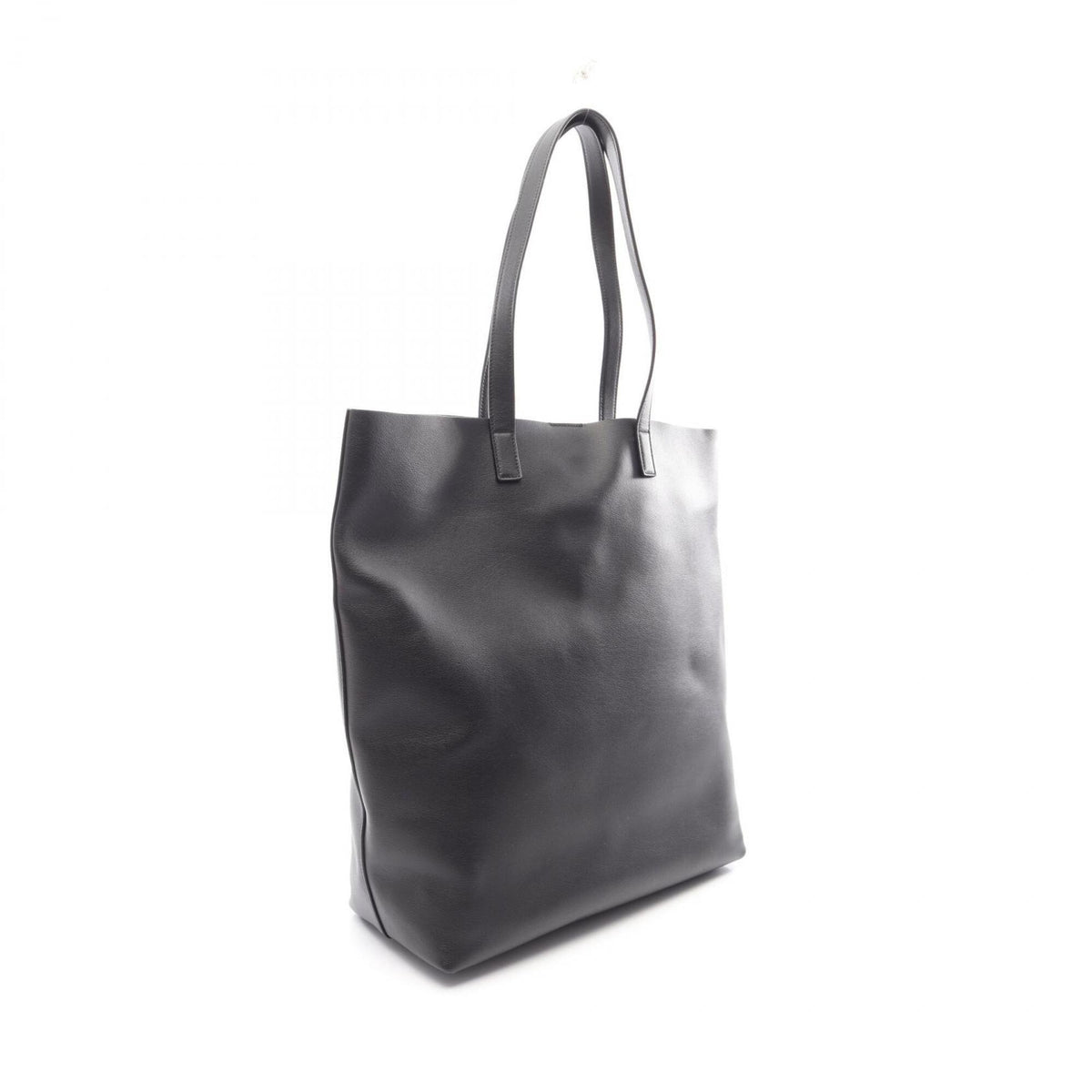Yves Saint Laurent Black Leather Handbag Tote Bag (Pre-Owned)
