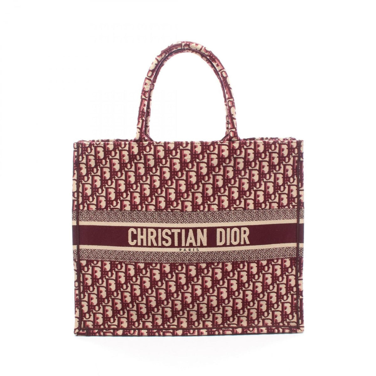 Christian Dior Beige Bordeaux Canvas Handbag Tote Bag (Pre-Owned)