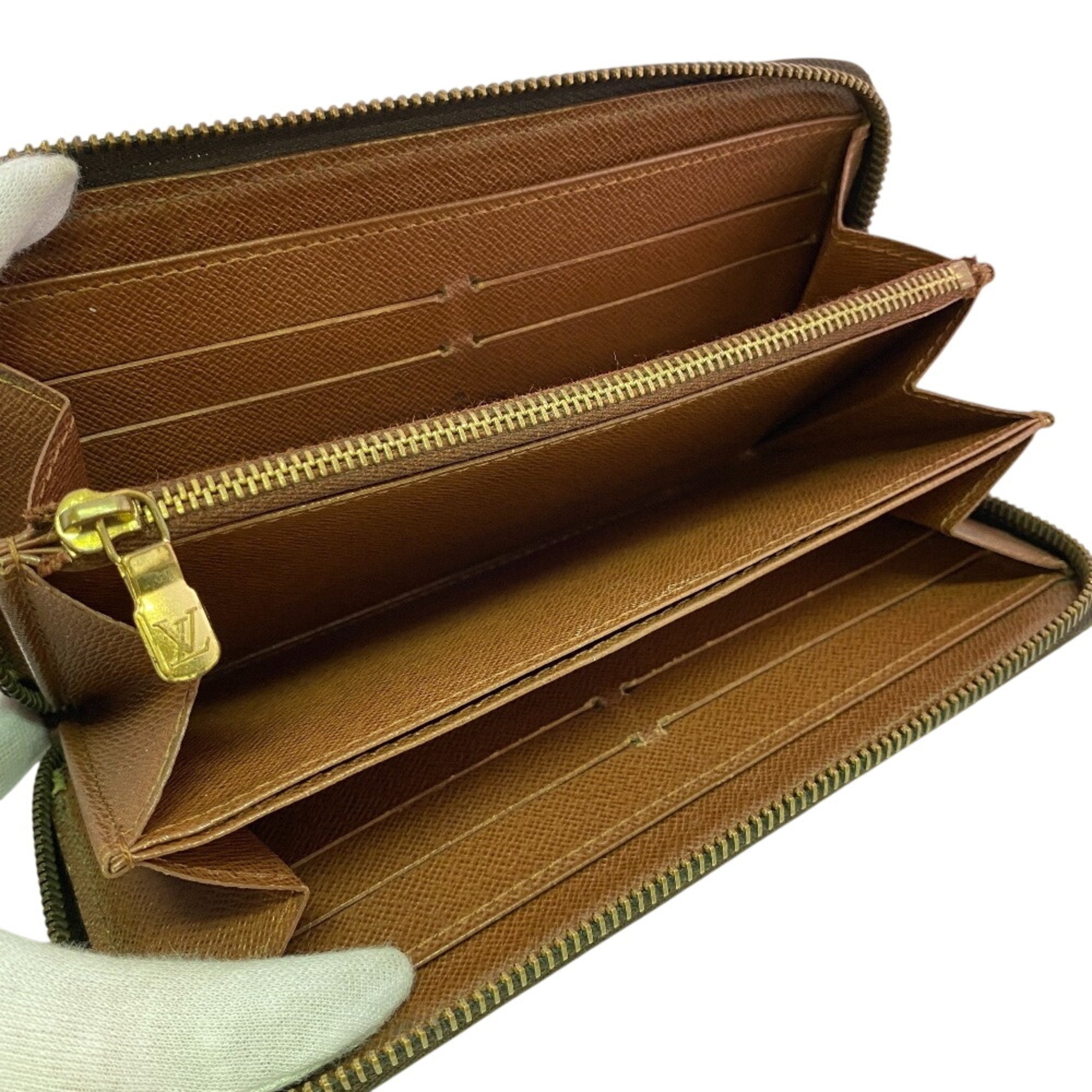 Louis Vuitton Brown Leather Long Wallet (Bi-Fold) (Pre-Owned)
