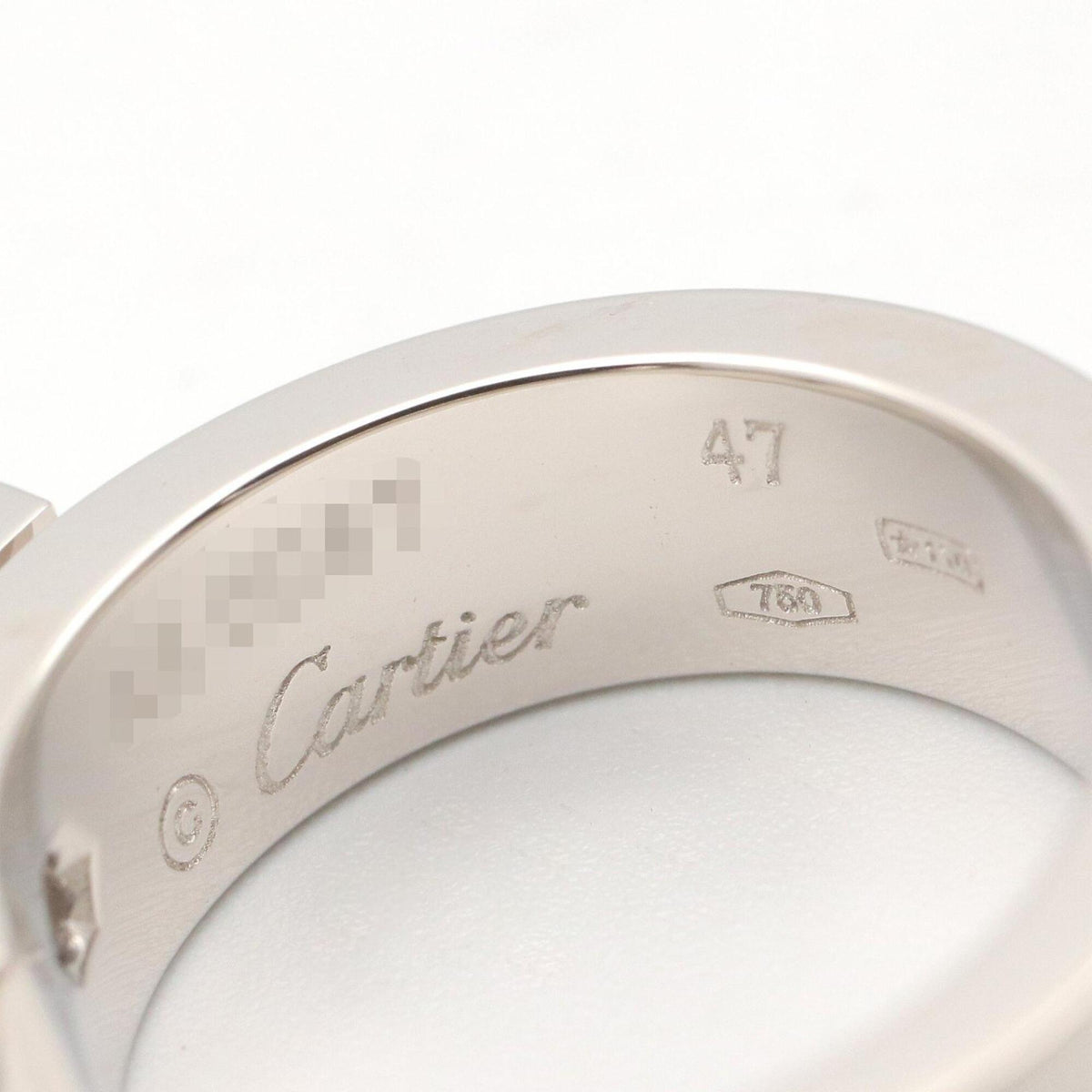 Cartier Silver Clear Band Ring (Pre-Owned)