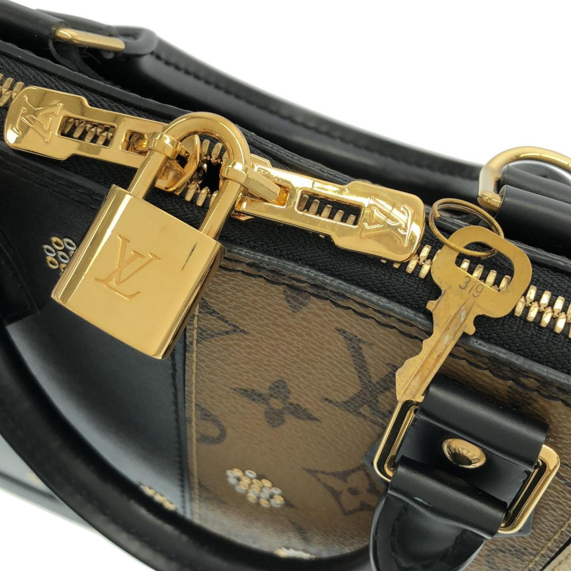 Louis Vuitton Monogram Reverse Black Coated Canvas Leather Handbag (Pre-Owned)