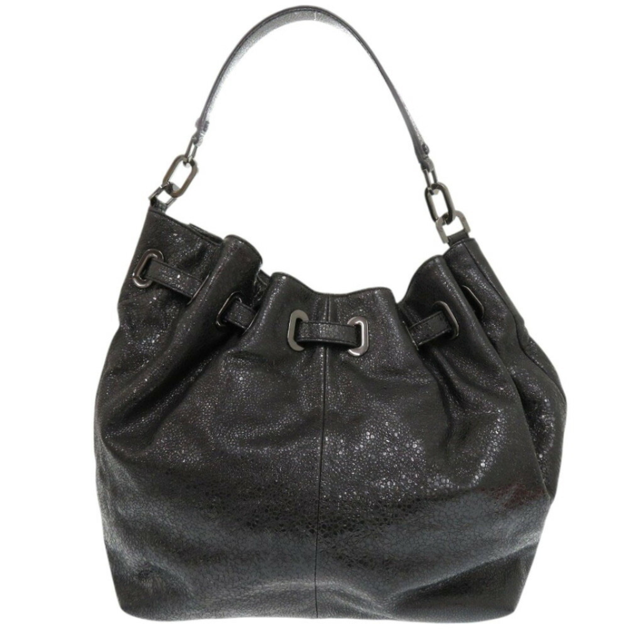 Tory Burch Black Leather Handbag Shoulder Bag (Pre-Owned)