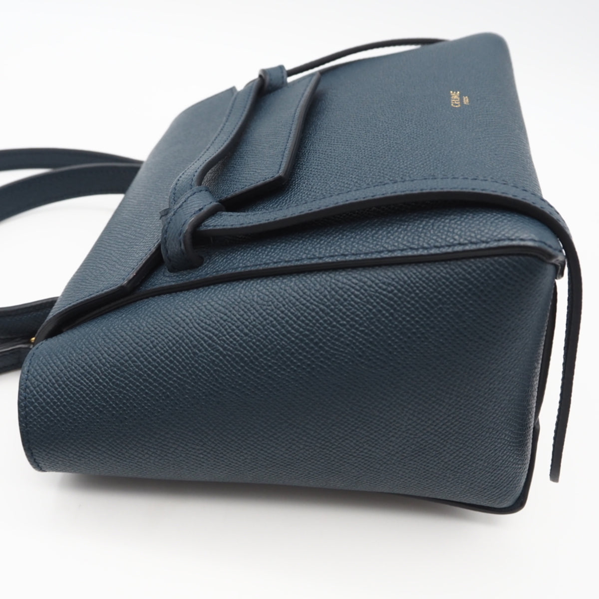 Celine Dark Green Green Leather Briefcase Handbag (Pre-Owned)