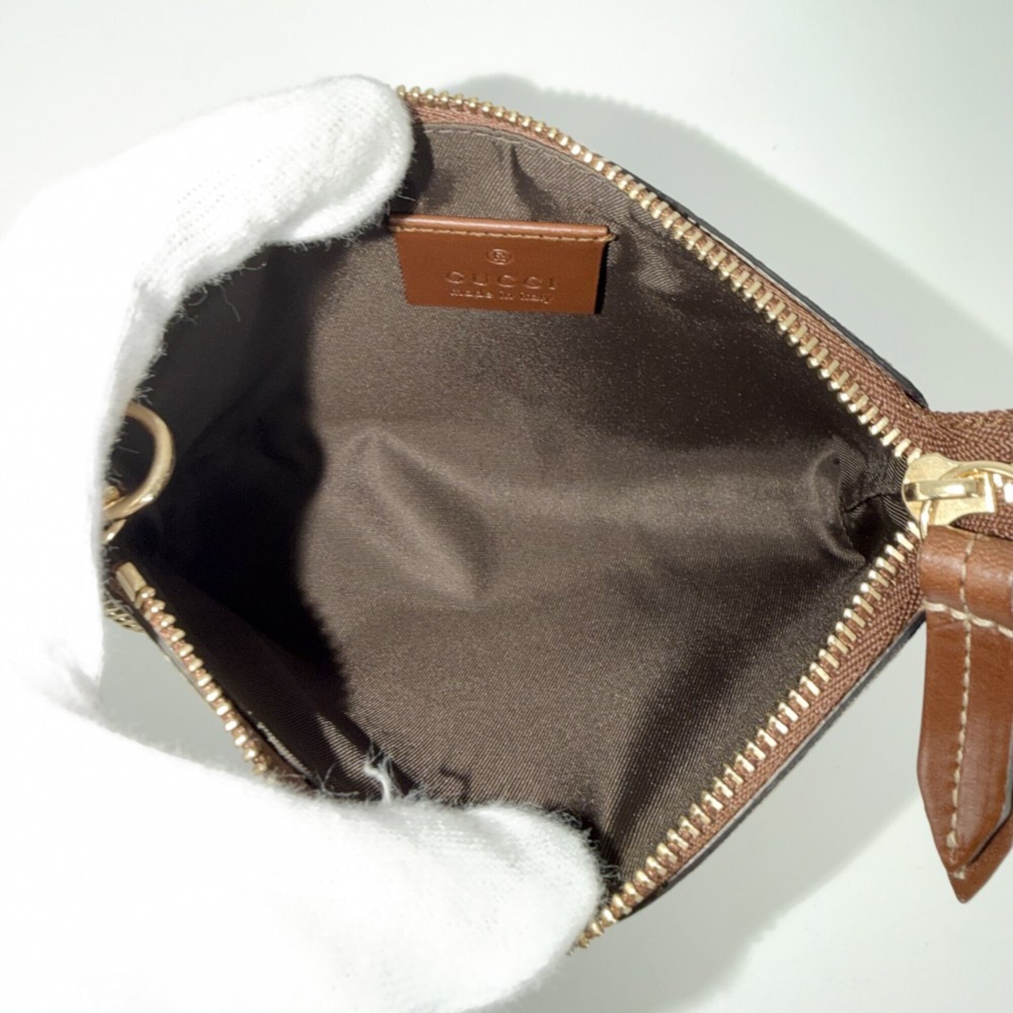Gucci Beige Brown Gg Canvas Leather Handbag (Pre-Owned)