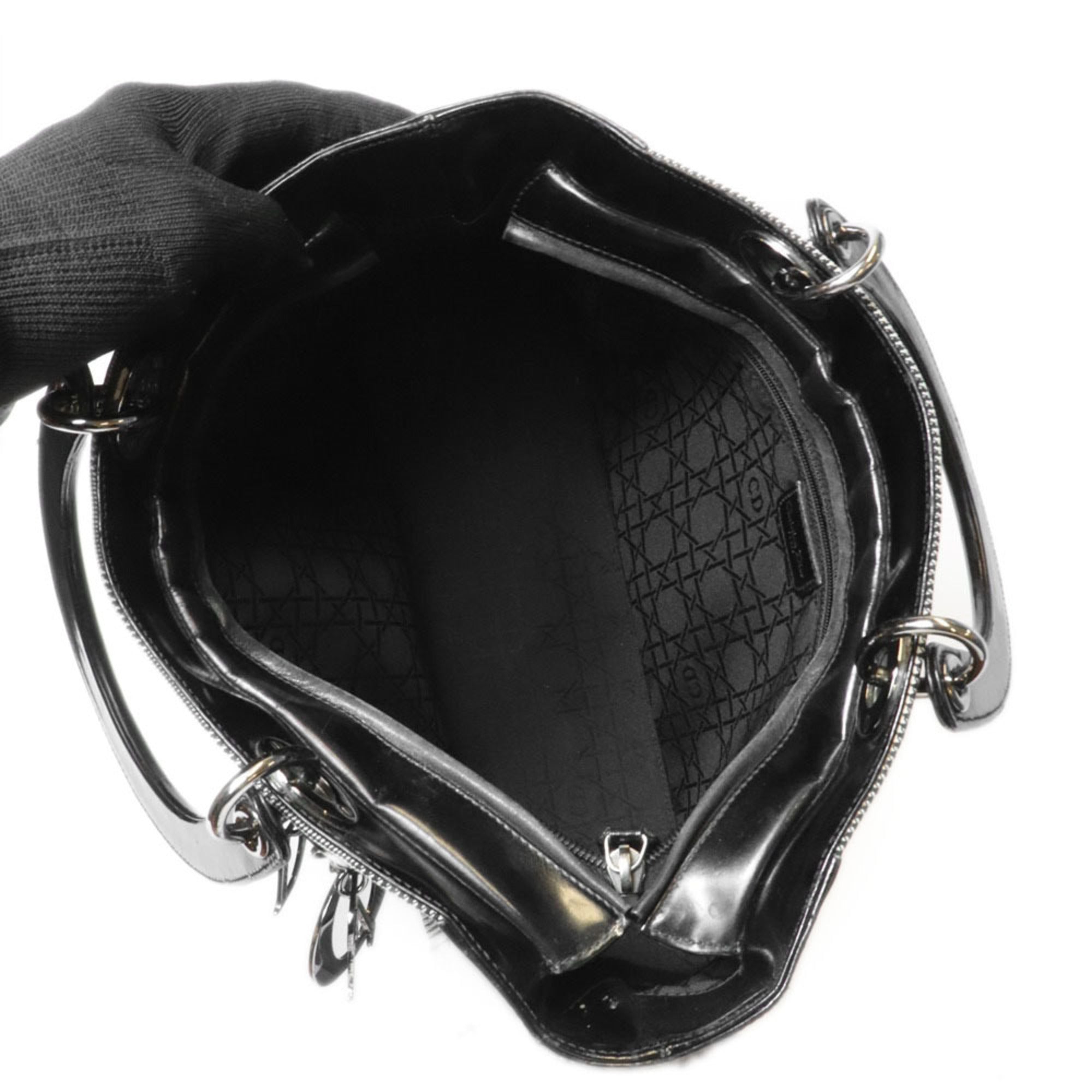 Christian Dior Black Canvas Leather Handbag (Pre-Owned)