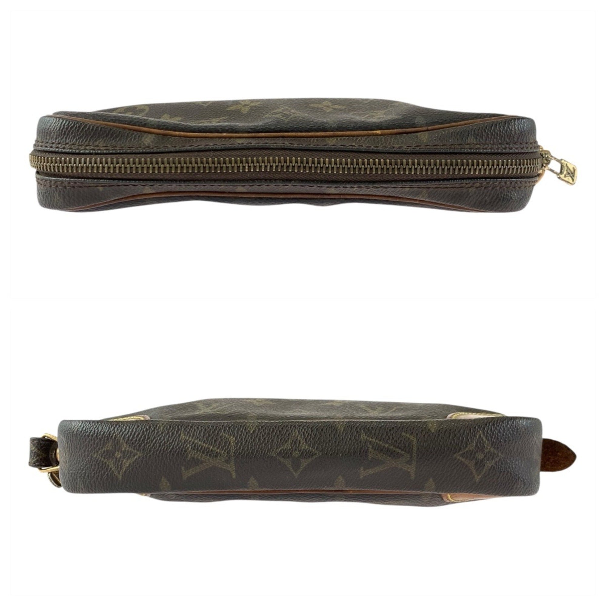 Louis Vuitton Brown Pvc Leather Clutch Bag (Pre-Owned)
