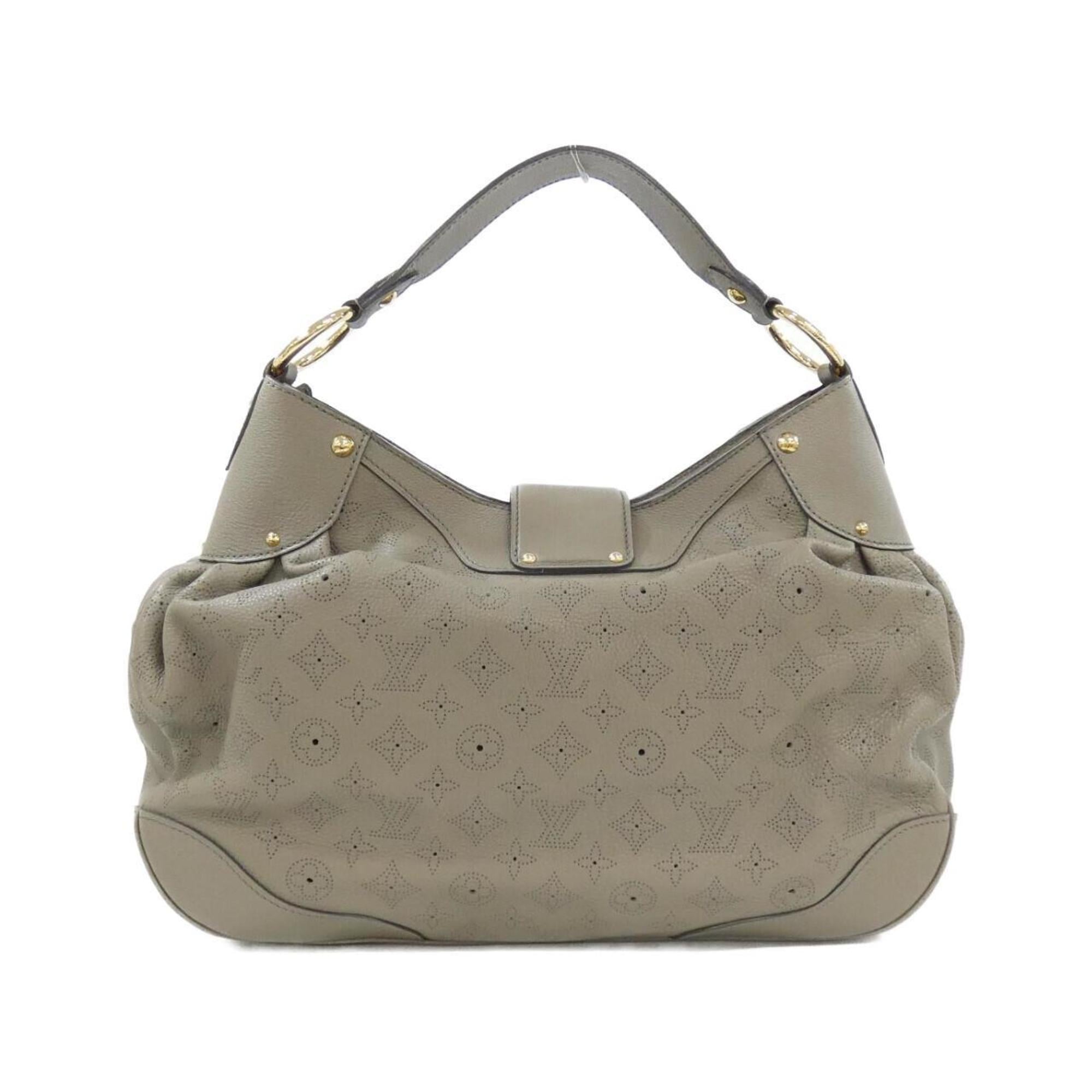 Louis Vuitton Mahina Taupe Leather Shoulder Bag (Pre-Owned)