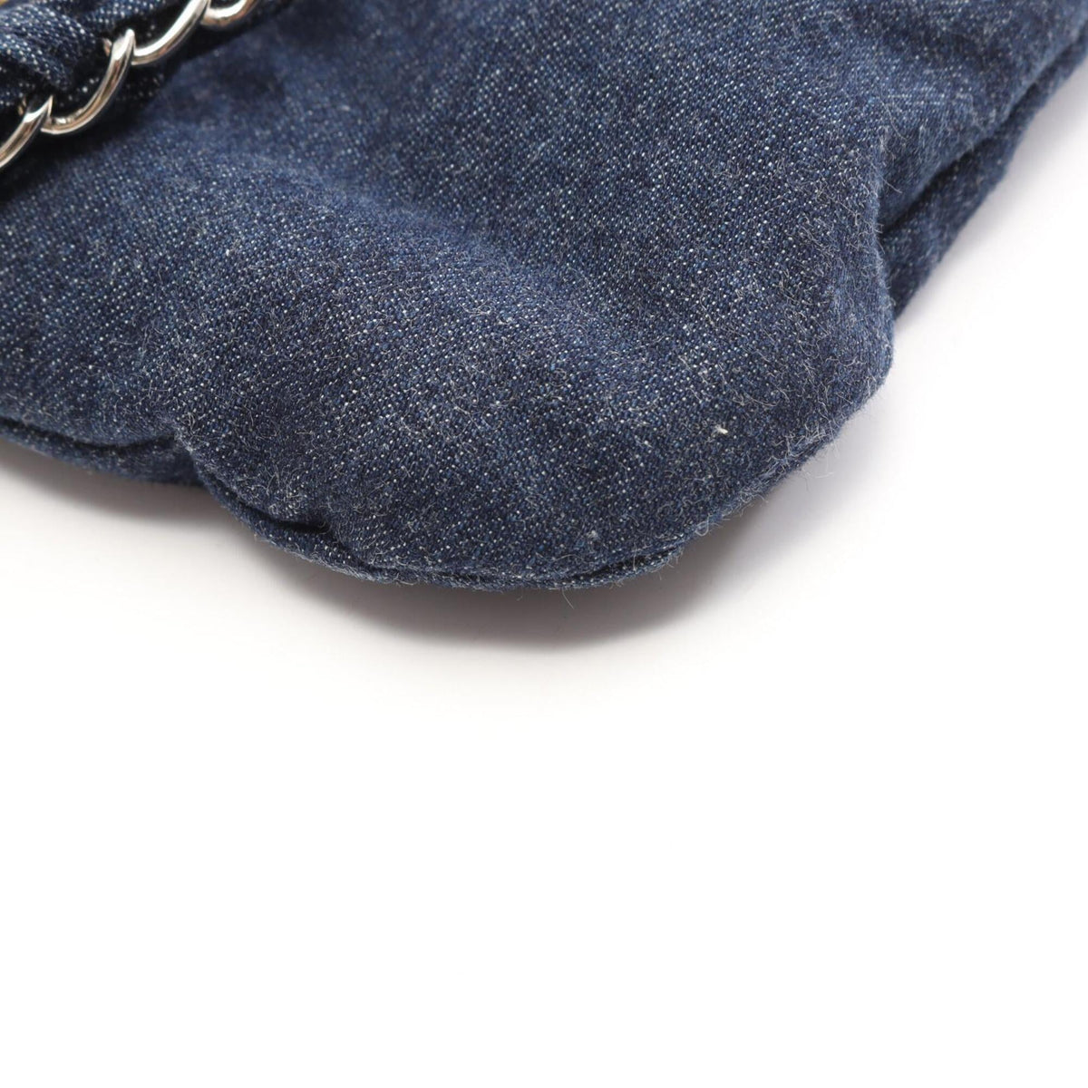 Chanel Navy Denim Handbag Tote Bag (Pre-Owned)
