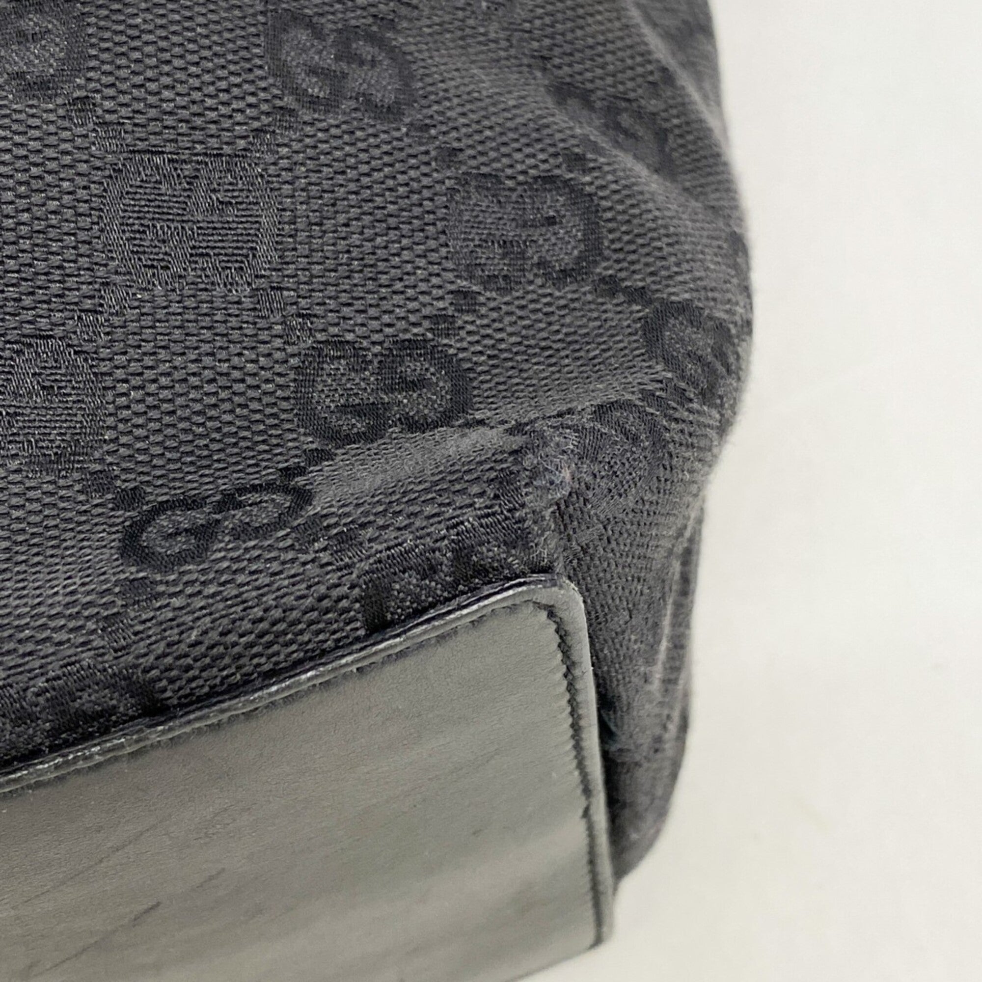 Gucci Black Canvas Tote Bag (Pre-Owned)