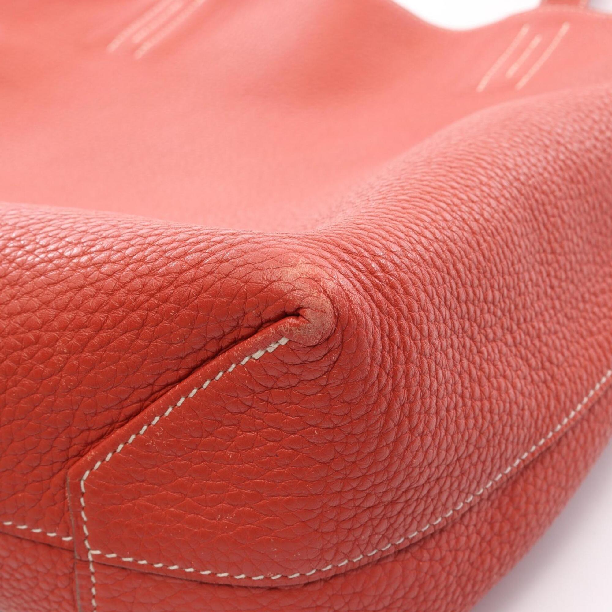 Hermes Bordeaux Pink Taurillon Clemence Leather Handbag Tote Bag (Pre-Owned)